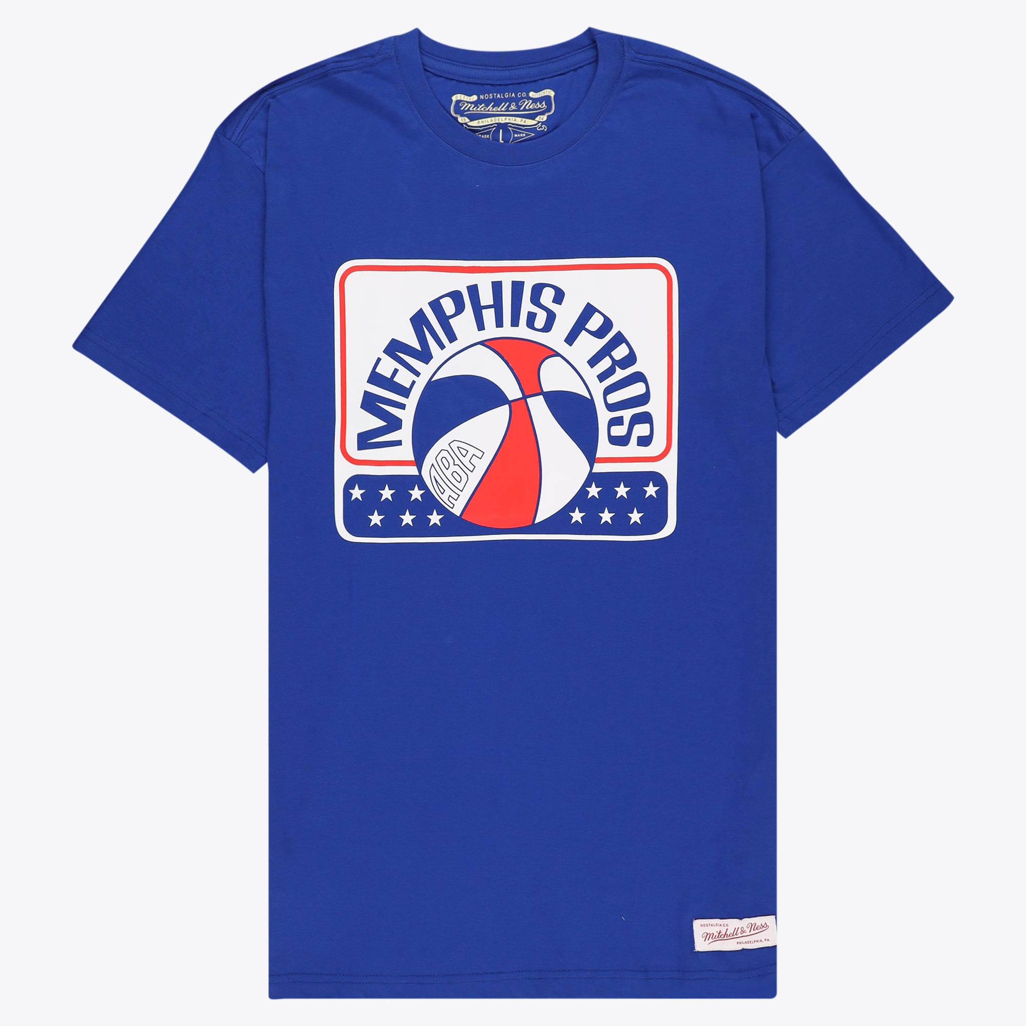 T-Shirt con Logo della Squadra Memphis Pros Mitchell & Ness Trad – Blu Royal – Uomo