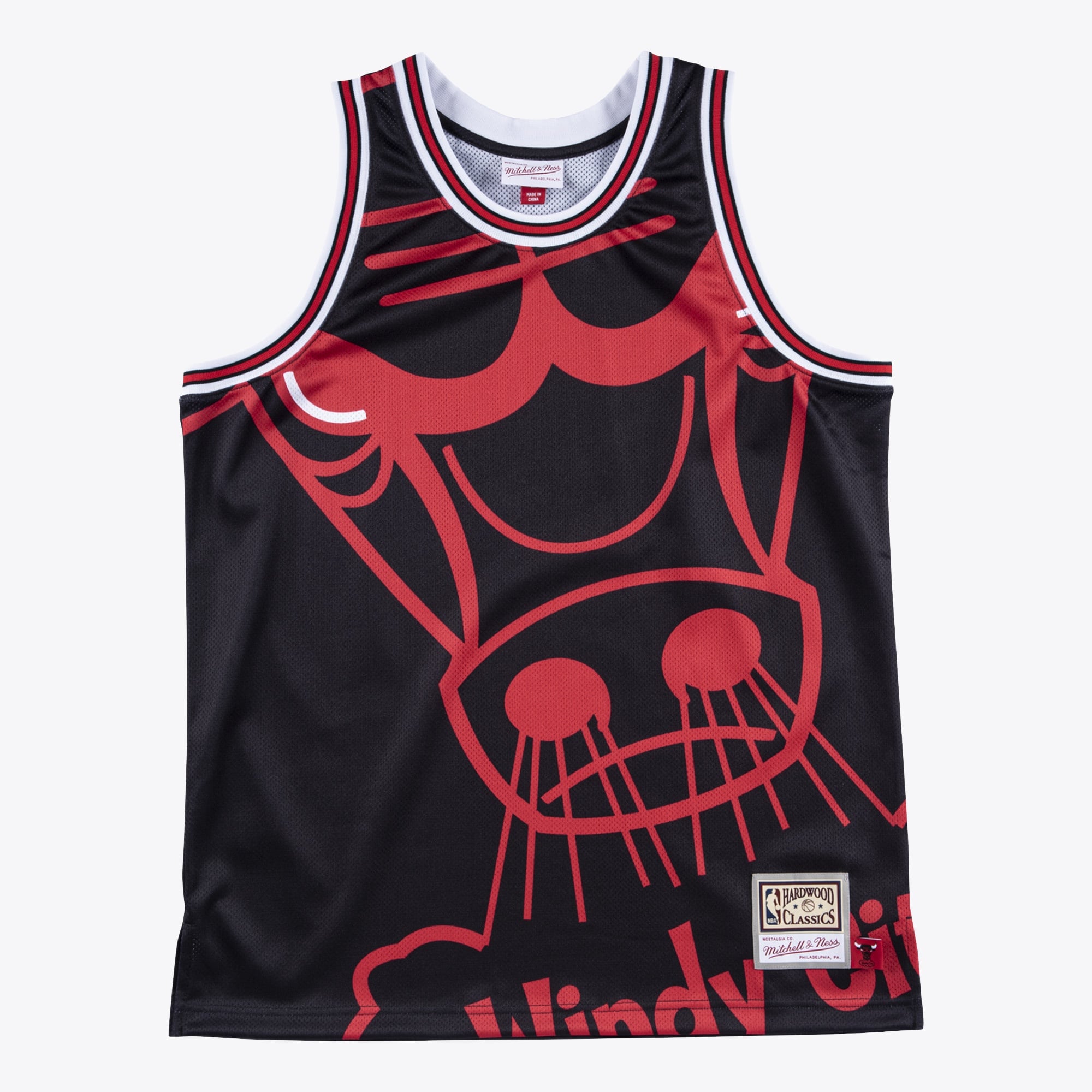 Chicago Bulls Mitchell & Ness Big Face Jersey - Black