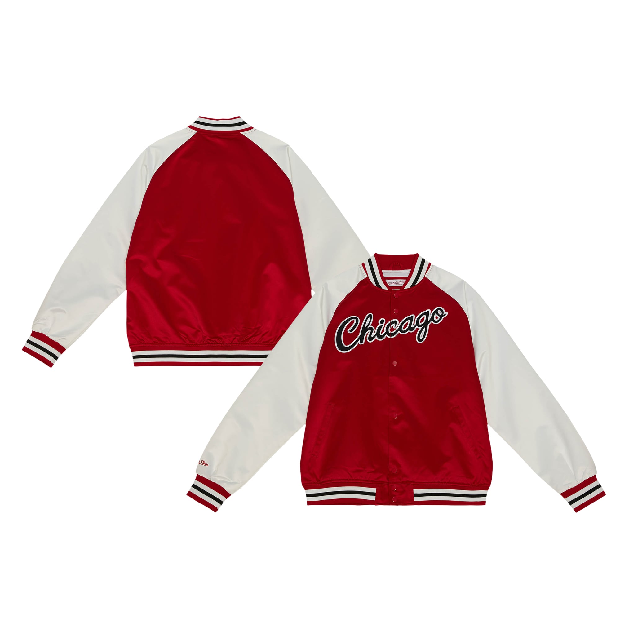 Chicago Bulls Mitchell & Ness Primetime Leichte Satinjacke – Scharlachrot – Herren