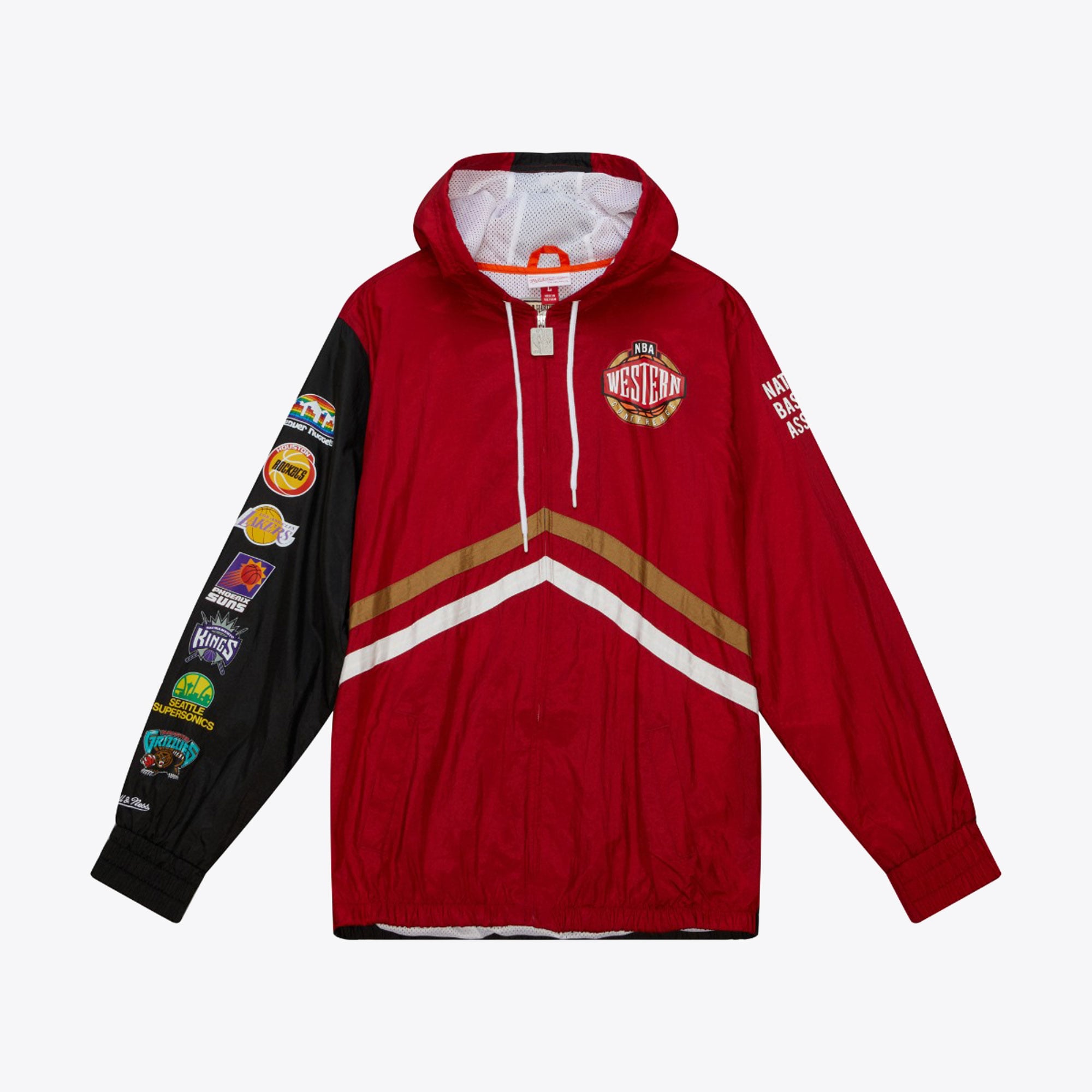 NBA Mitchell & Ness Undeniable Full Zip Windbreaker All-Star - Scarlet - Mens
