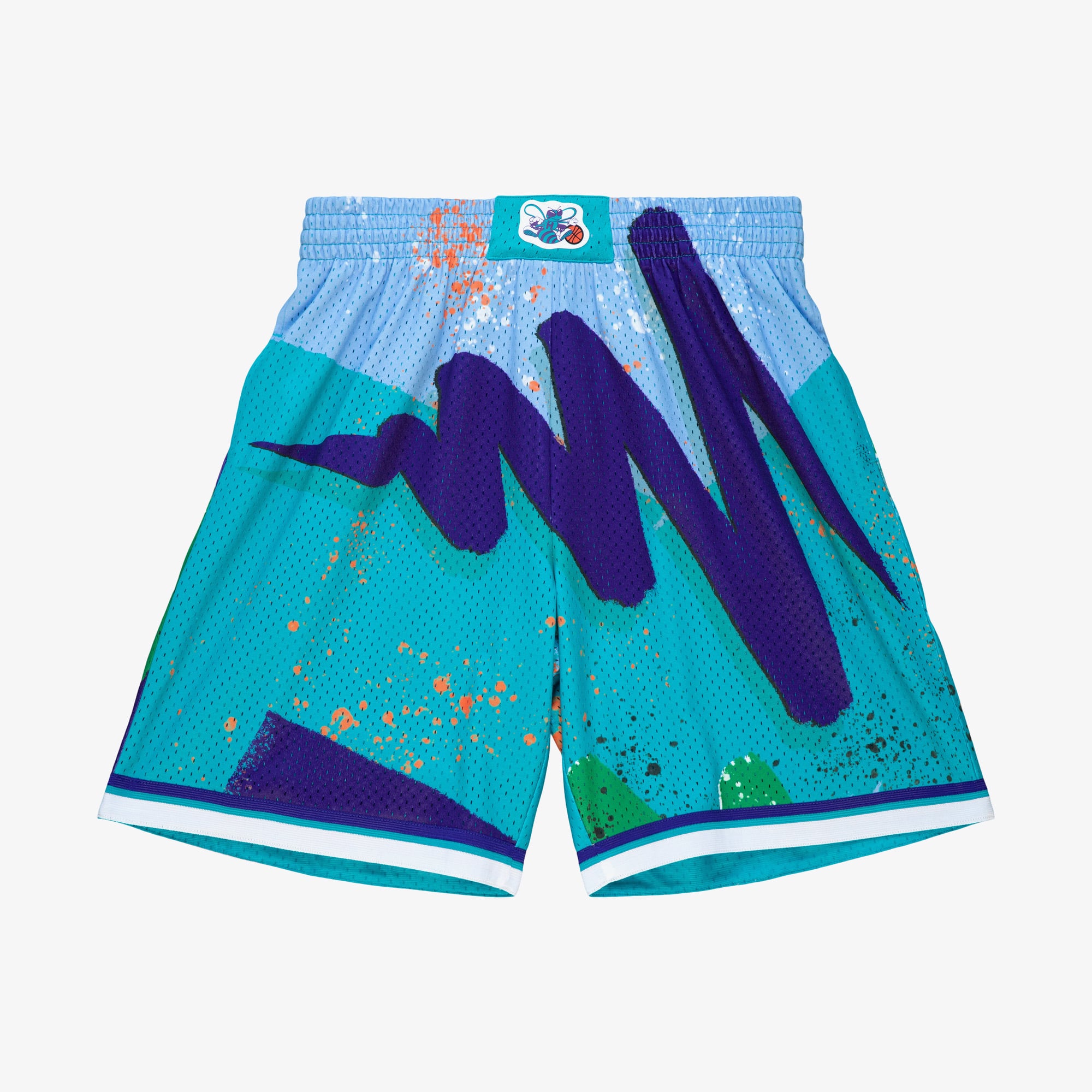 Pantaloncini da uomo Charlotte Hornets Mitchell & Ness 1992 Hyper Hoops Swingman - Blu