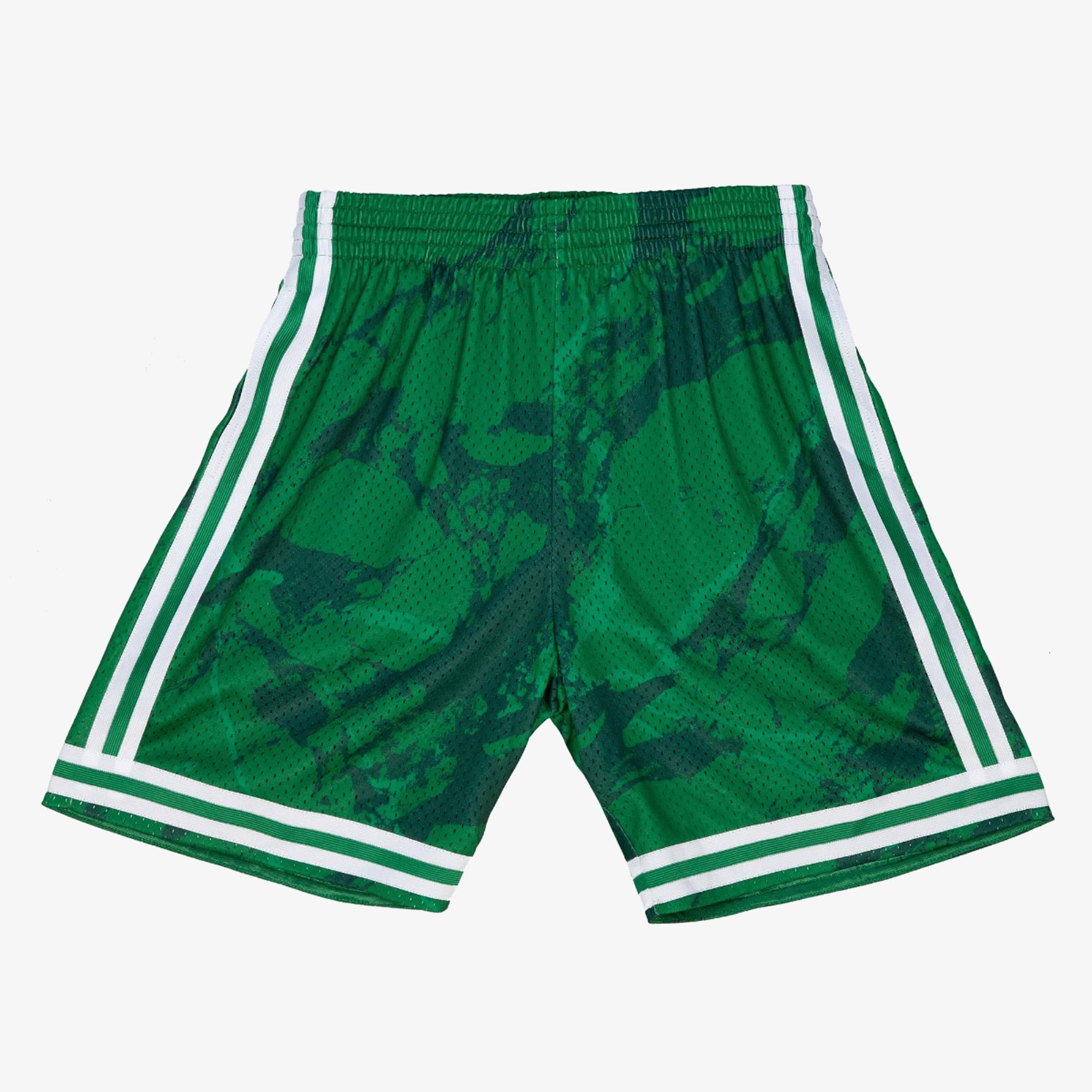 Boston Celtics Mitchell & Ness 1985 Team Marble Swingman Shorts - Grün - Herren