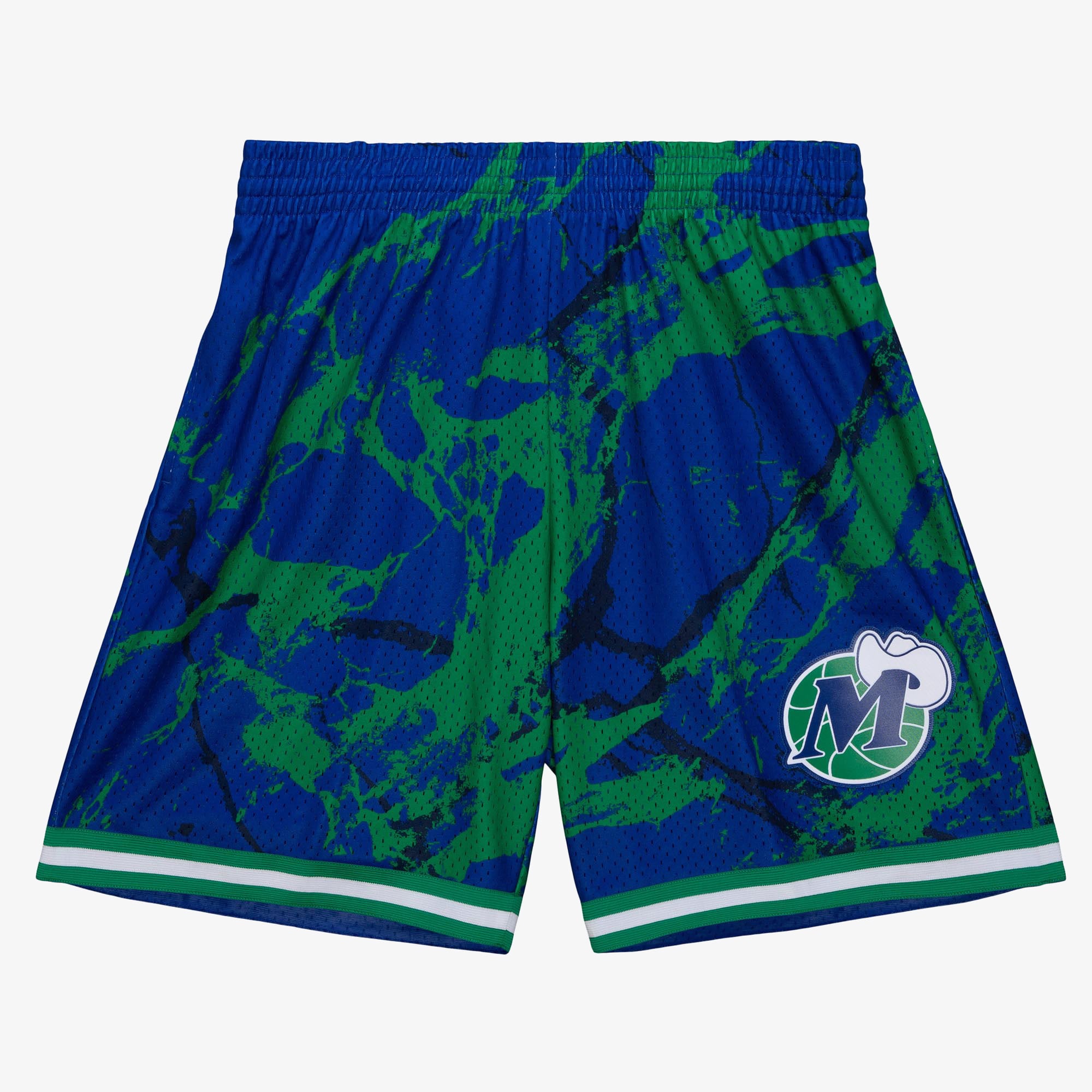 Pantaloncini da uomo Mitchell & Ness Dallas Mavericks 1998 Team Marble Swingman - Blu