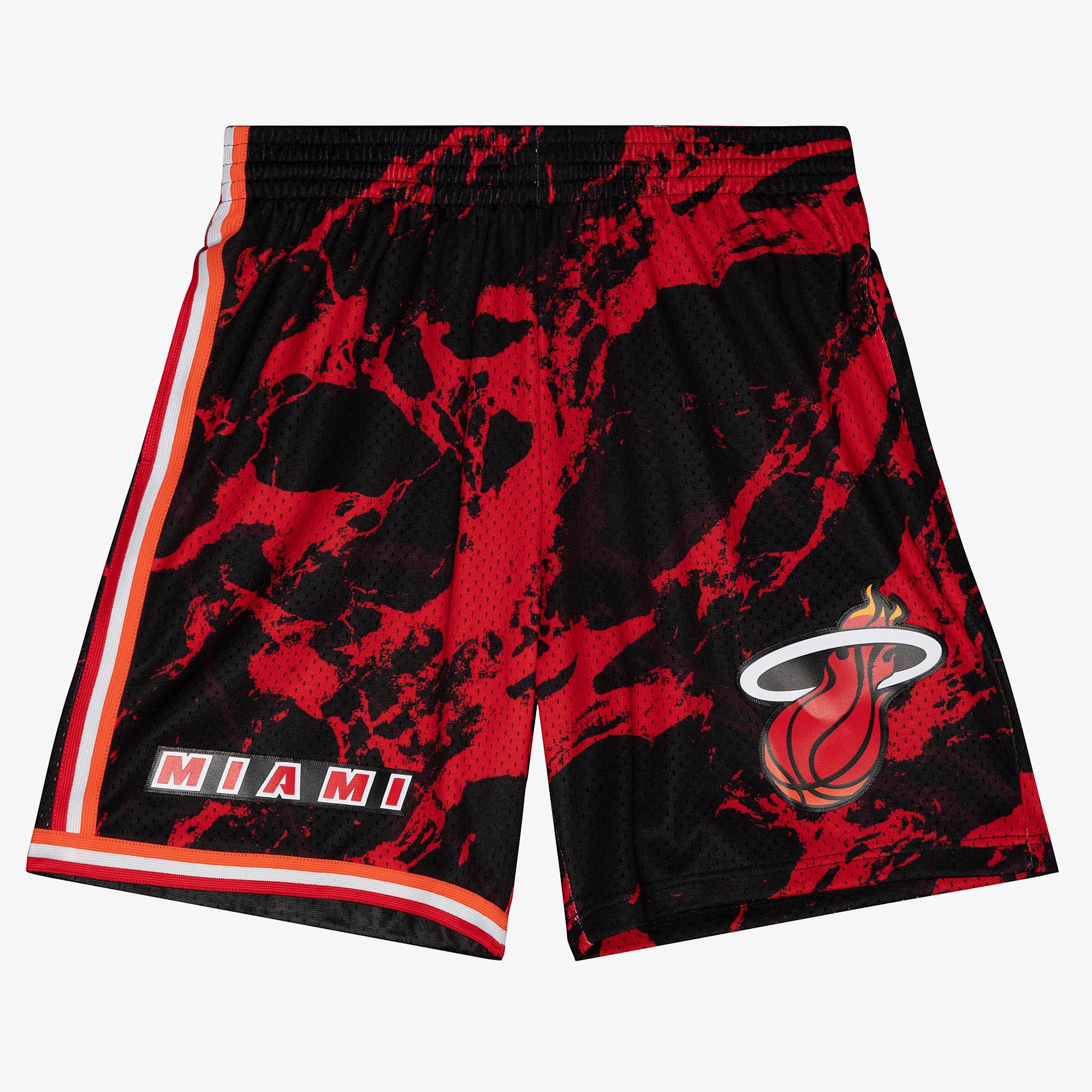 Miami Heat Mitchell & Ness 1996 Team Marble Swingman Shorts - Black - Mens