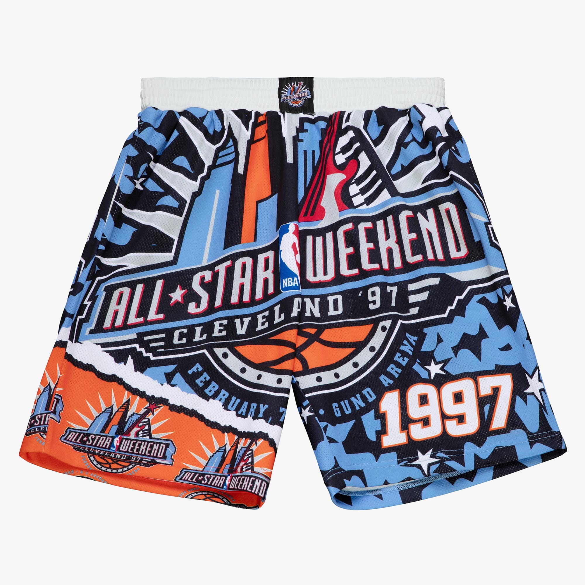 NBA Mitchell & Ness Jumbotron 2.0 Sublimated Shorts All-Star - Blue/Orange - Mens