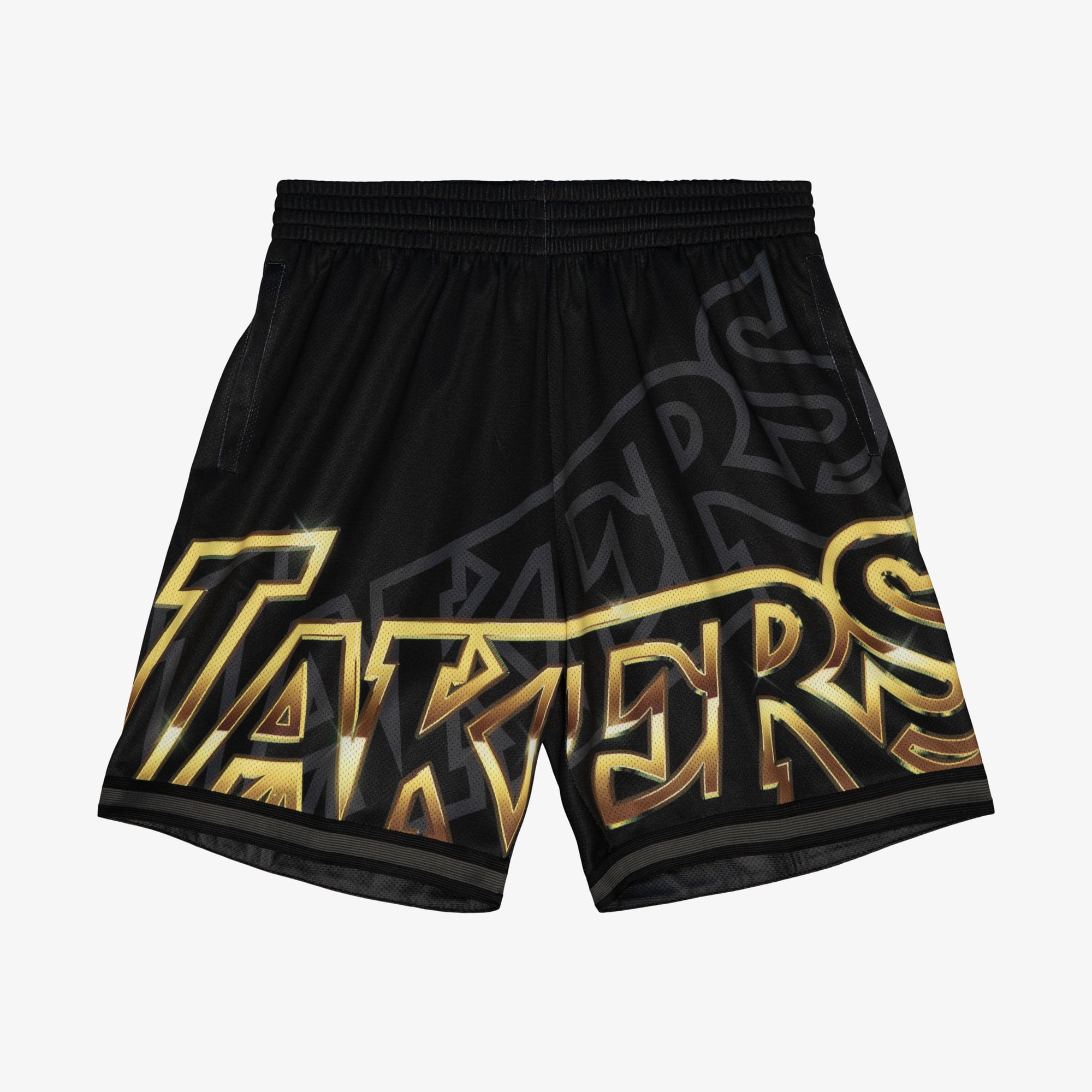 Los Angeles Lakers Mitchell & Ness Big Face 4.0 Fashion Shorts – Schwarz – Herren
