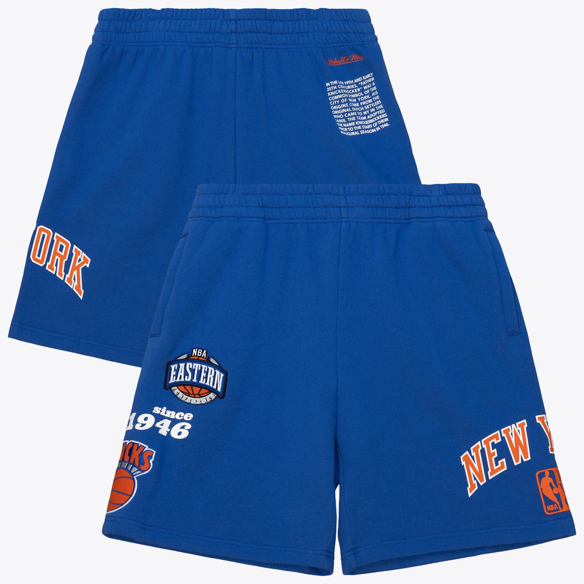 New York Knicks Mitchell & Ness Team Origins Fleece-Shorts – Marine – Herren
