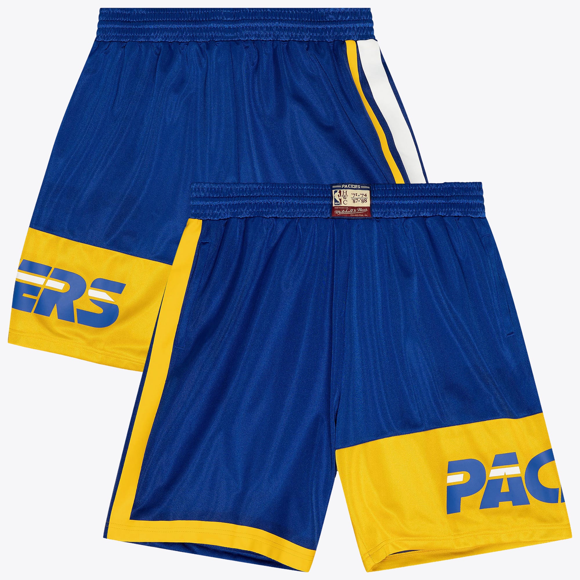 Pantaloncini da uomo Indiana Pacers Mitchell & Ness 1971-87 Team Heritage