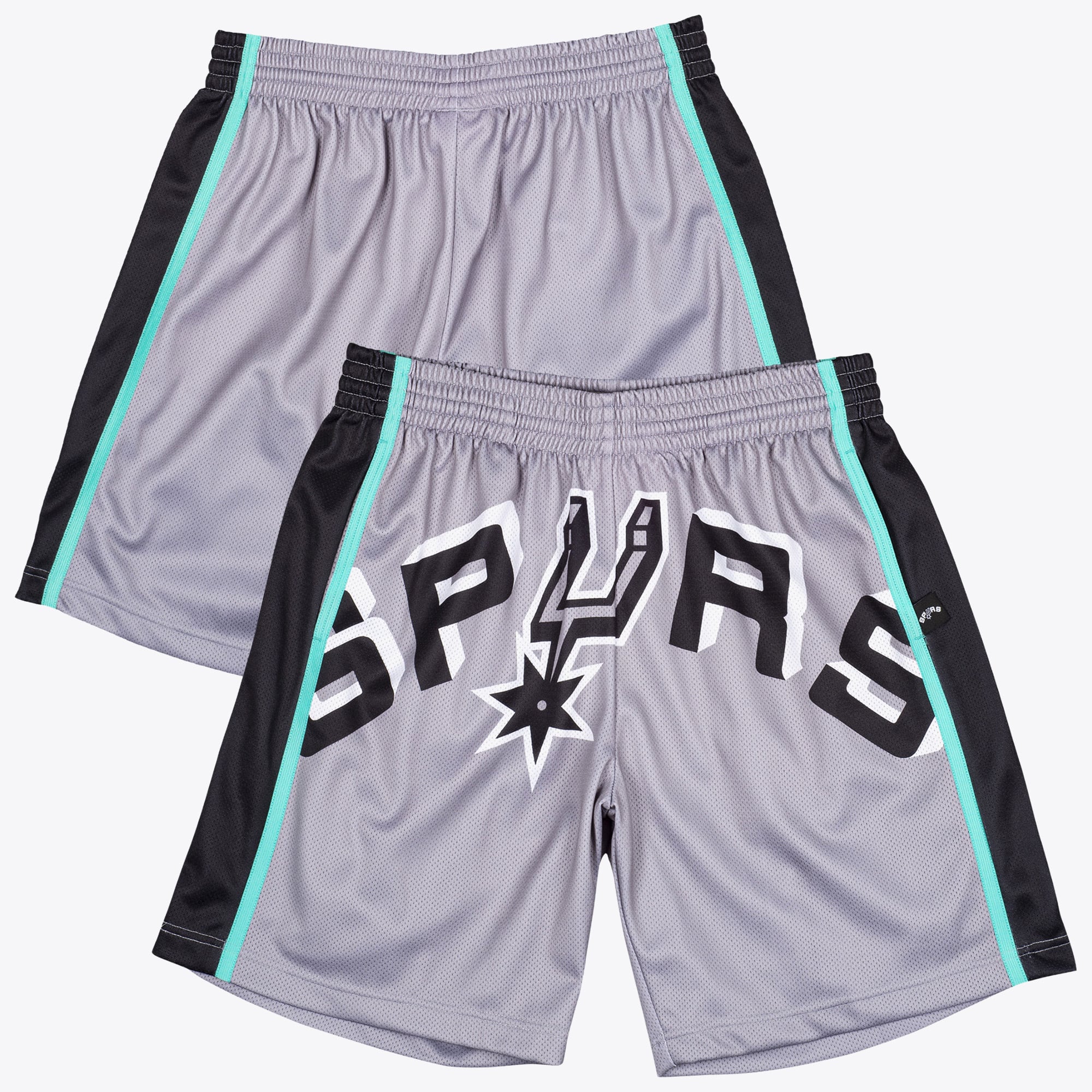 Pantaloncini da uomo Mitchell & Ness Blown Out Fashion Shorts dei San Antonio Spurs - Grigi