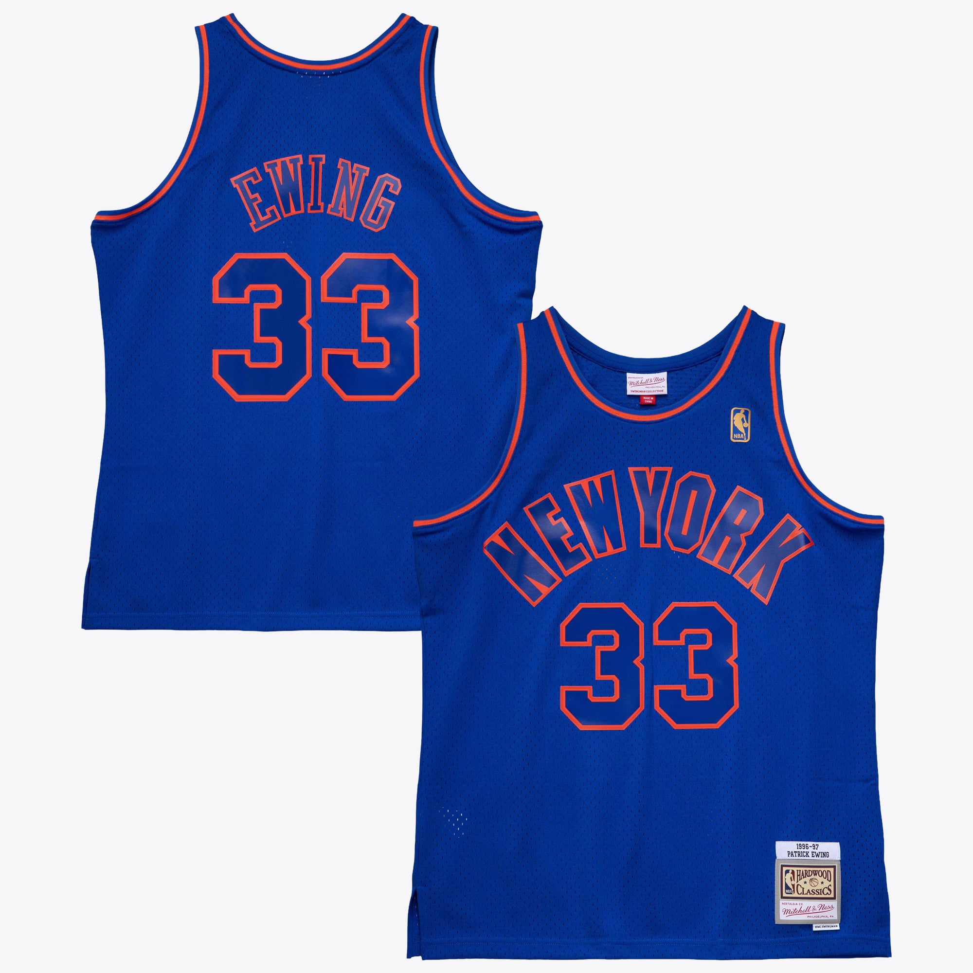 New York Knicks Mitchell & Ness Patrick Ewing 1996 Swingman Authentisches Trikot – Königsblau