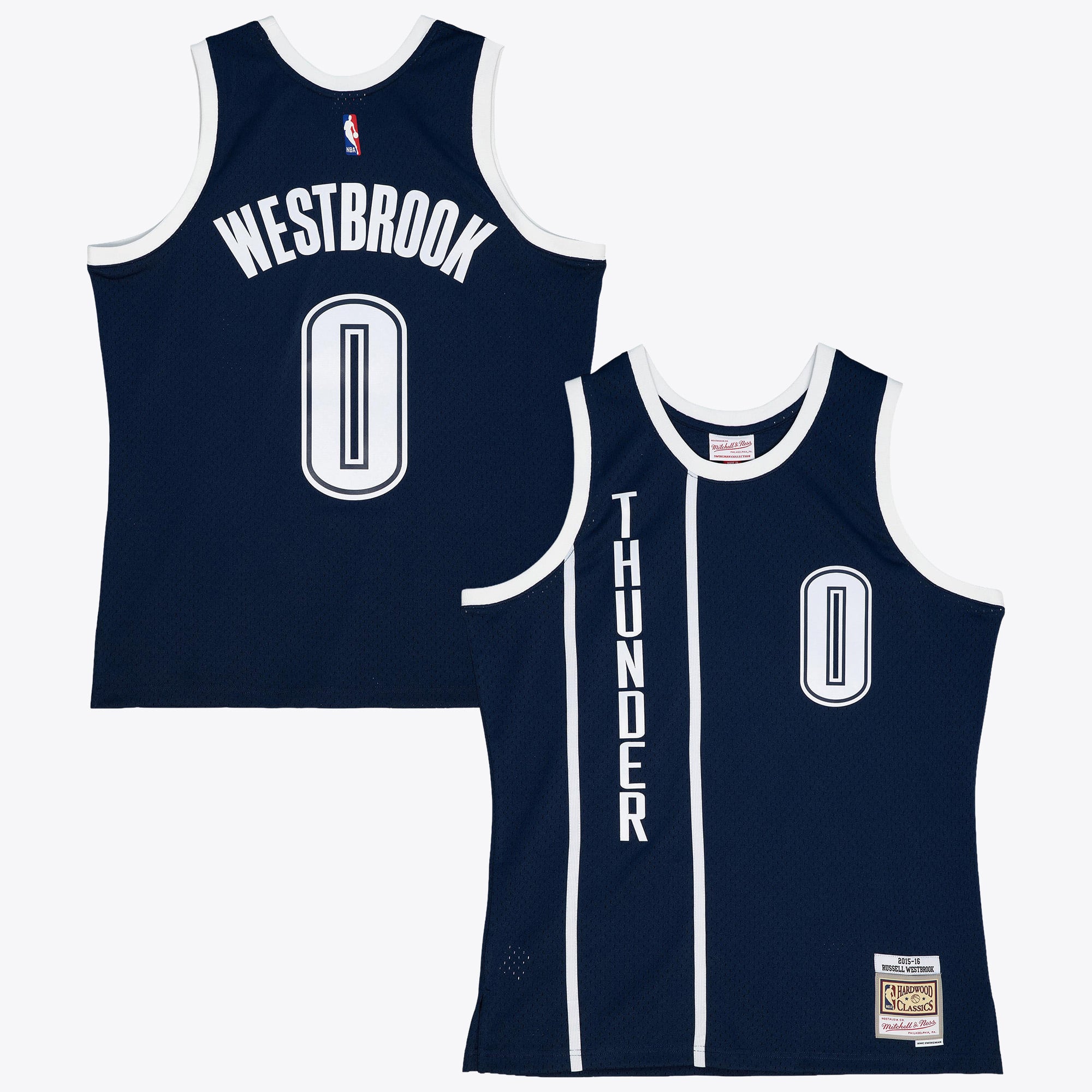 Oklahoma City Thunder Mitchell & Ness Russell Westbrook 2015 Camiseta Alternativa – Azul Ceniza