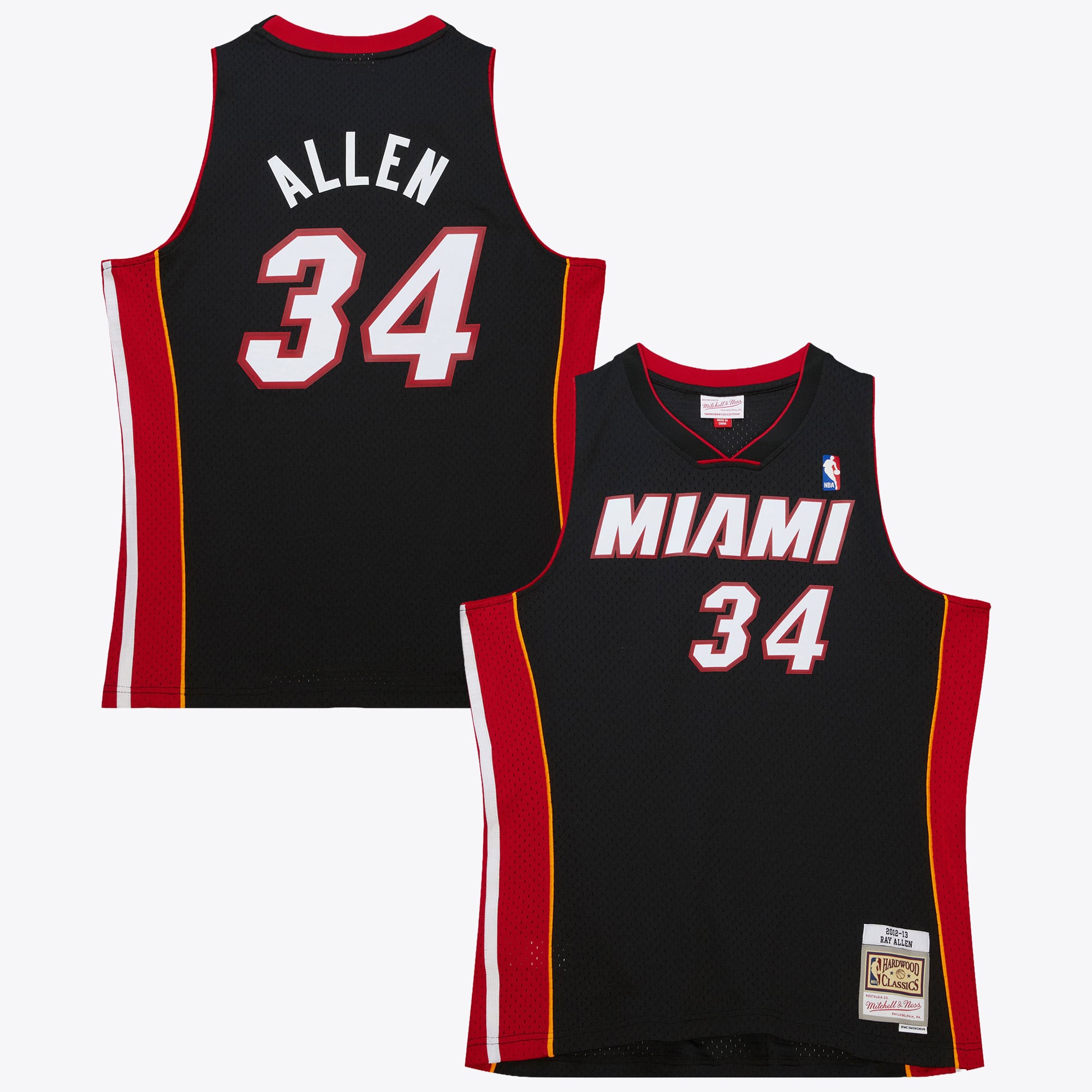 Miami Heat Mitchell & Ness Ray Allen 2012 Authentisches Trikot – Schwarz