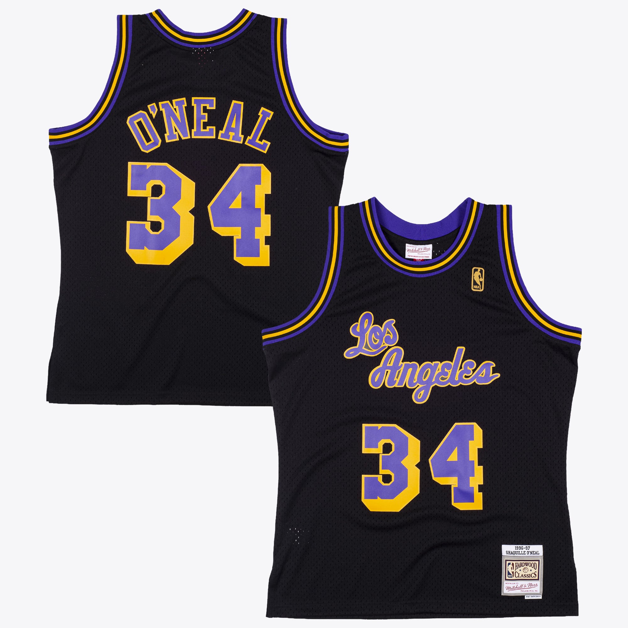 Los Angeles Lakers Mitchell & Ness Shaquille O'Neal 1996 Reload Swingman Authentic Jersey - Schwarz