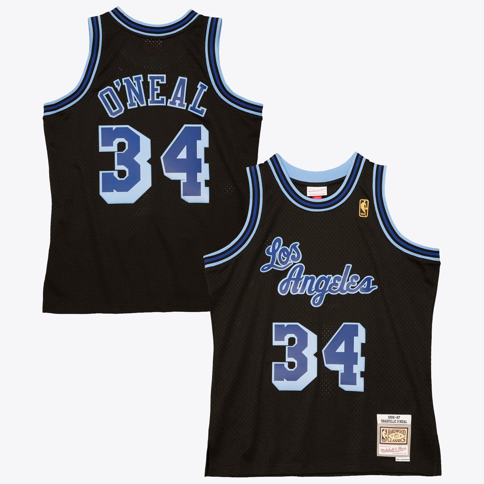 Los Angeles Lakers Mitchell & Ness Shaquille O'Neal 1996 Reload Swingman Authentisches Trikot – Schwarz