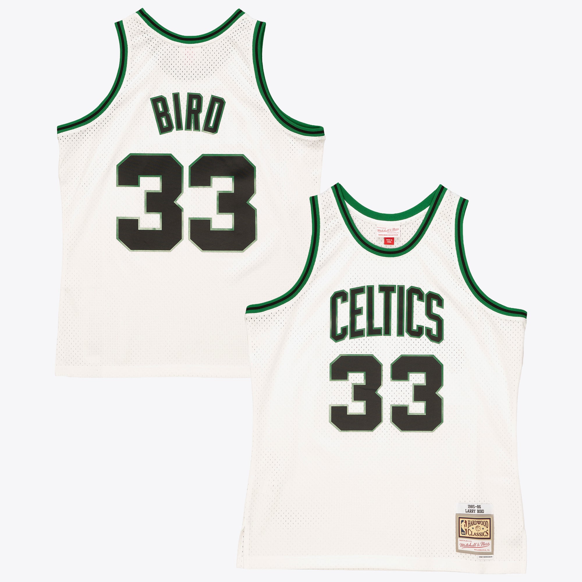 Boston Celtics Mitchell & Ness Larry Bird 1985 Reload Swingman Authentic Jersey - Weiß