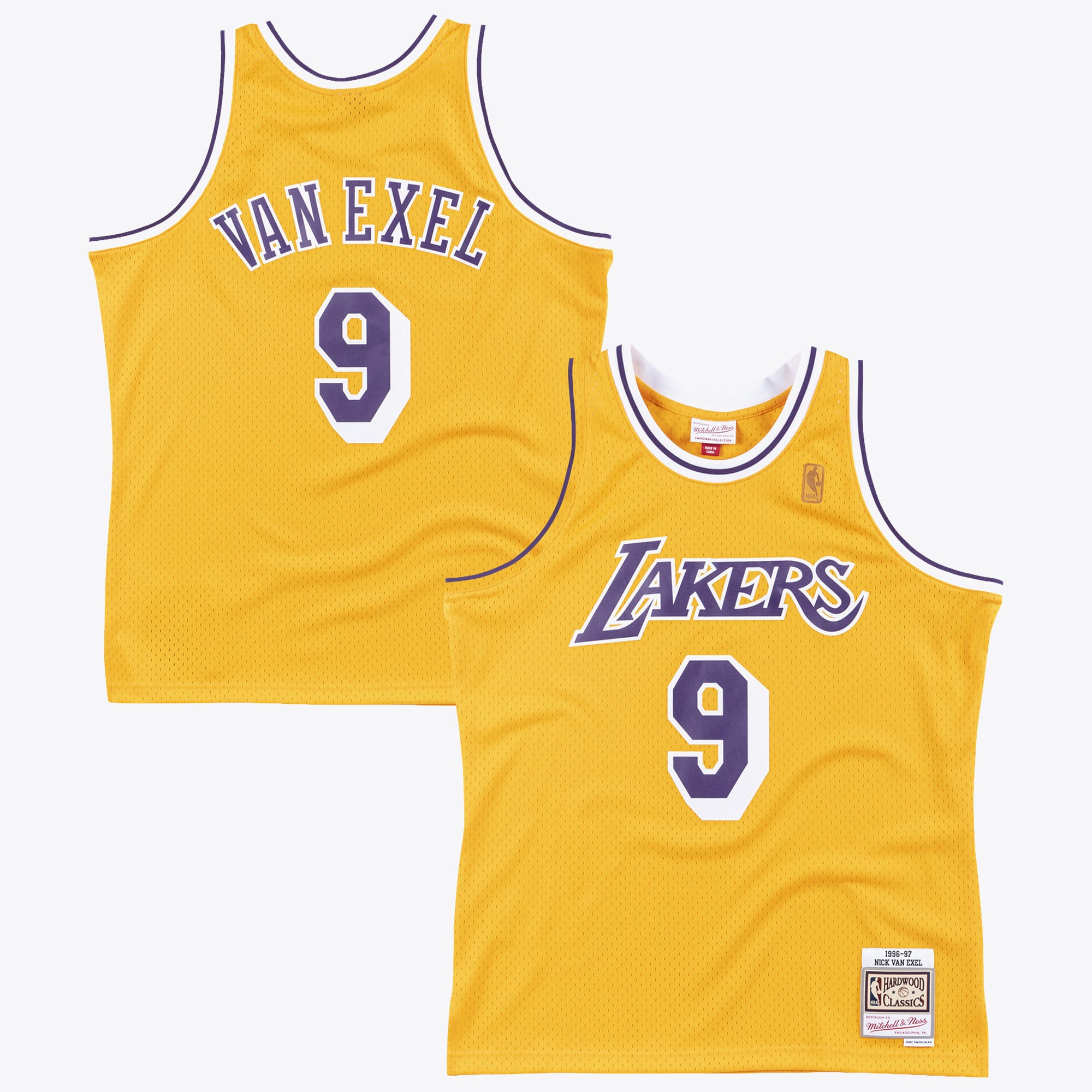 Los Angeles Lakers Mitchell & Ness Nick Van Exel 1996 Swingman Authentic Jersey - Hellgold