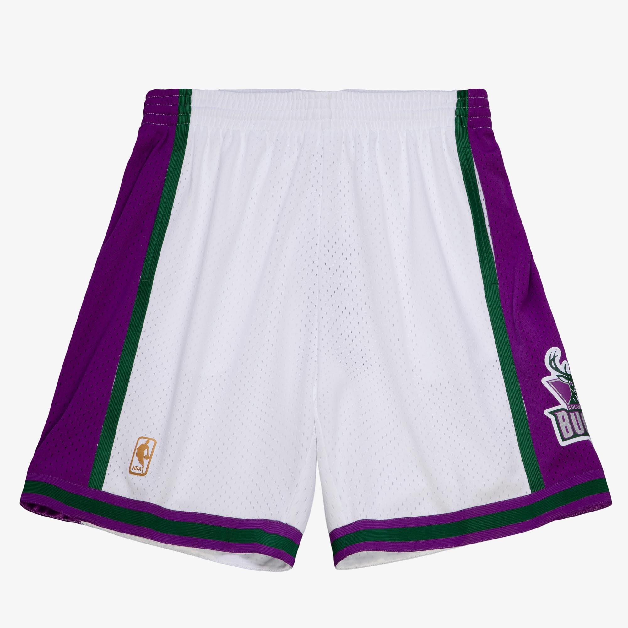 Milwaukee Bucks Mitchell & Ness 1996 Swingman Shorts - Weiß - Herren