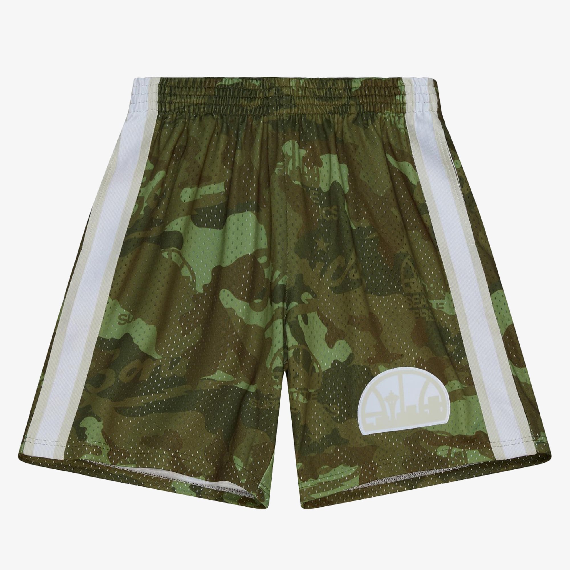 Seattle Supersonics Mitchell & Ness 1984 Ghost Camo Swingman Shorts - Grün - Herren