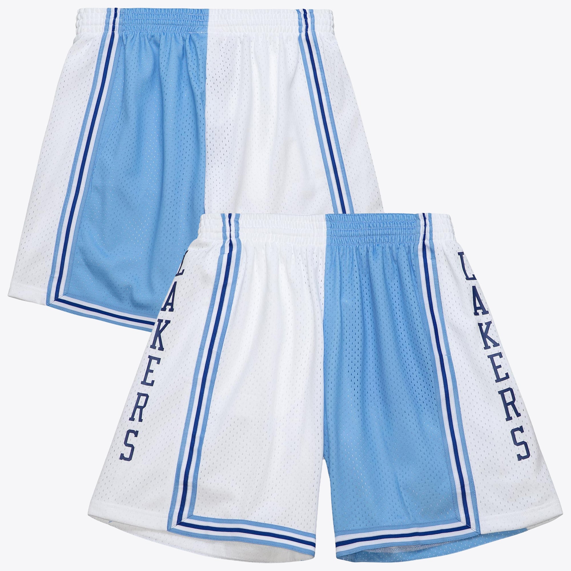 Los Angeles Lakers Mitchell & Ness 1996 Split Swingman Shorts – Blau/Weiß – Herren