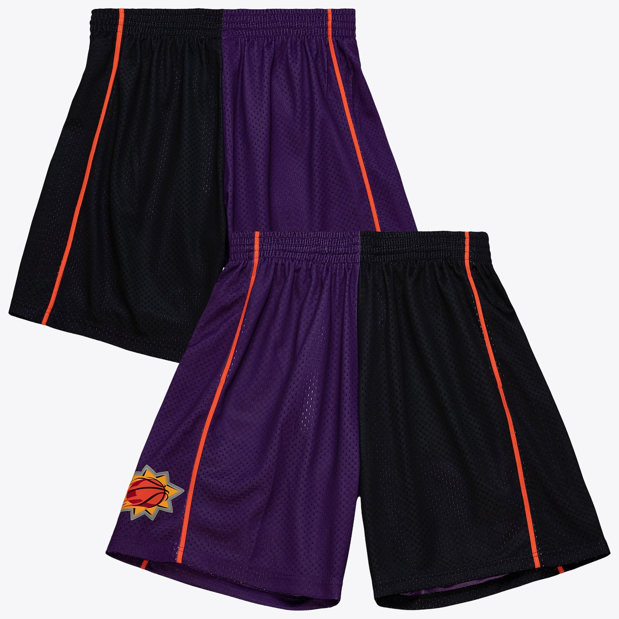 Pantaloncini da uomo Phoenix Suns Mitchell & Ness 2001 Split Swingman - Nero/Viola