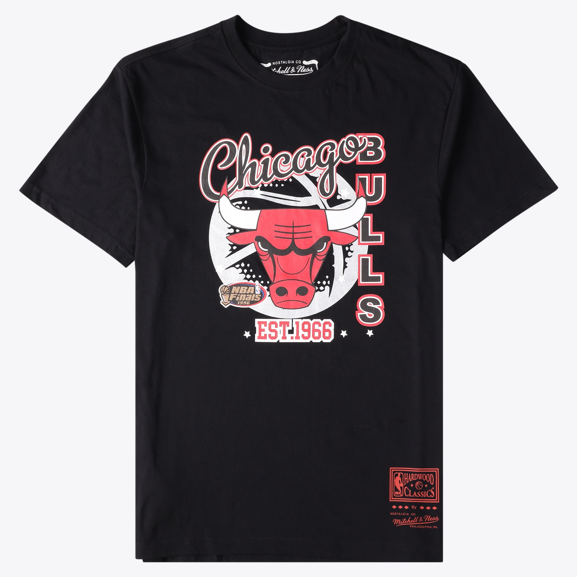 Chicago Bulls Mitchell & Ness Graphic Regular Fit T-Shirt - Black - Mens