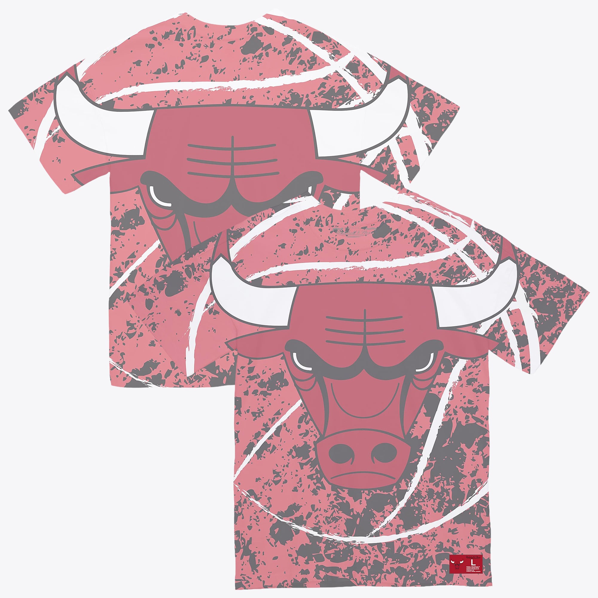 Chicago Bulls Mitchell & Ness Jumbotron Sublimated T-Shirt - Scarlet - Mens