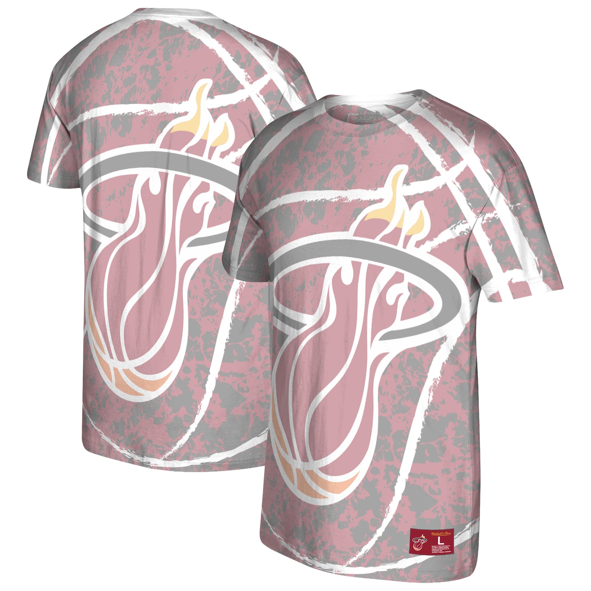 T-Shirt Sublimé Jumbotron Miami Heat Mitchell & Ness – Écarlate – Homme