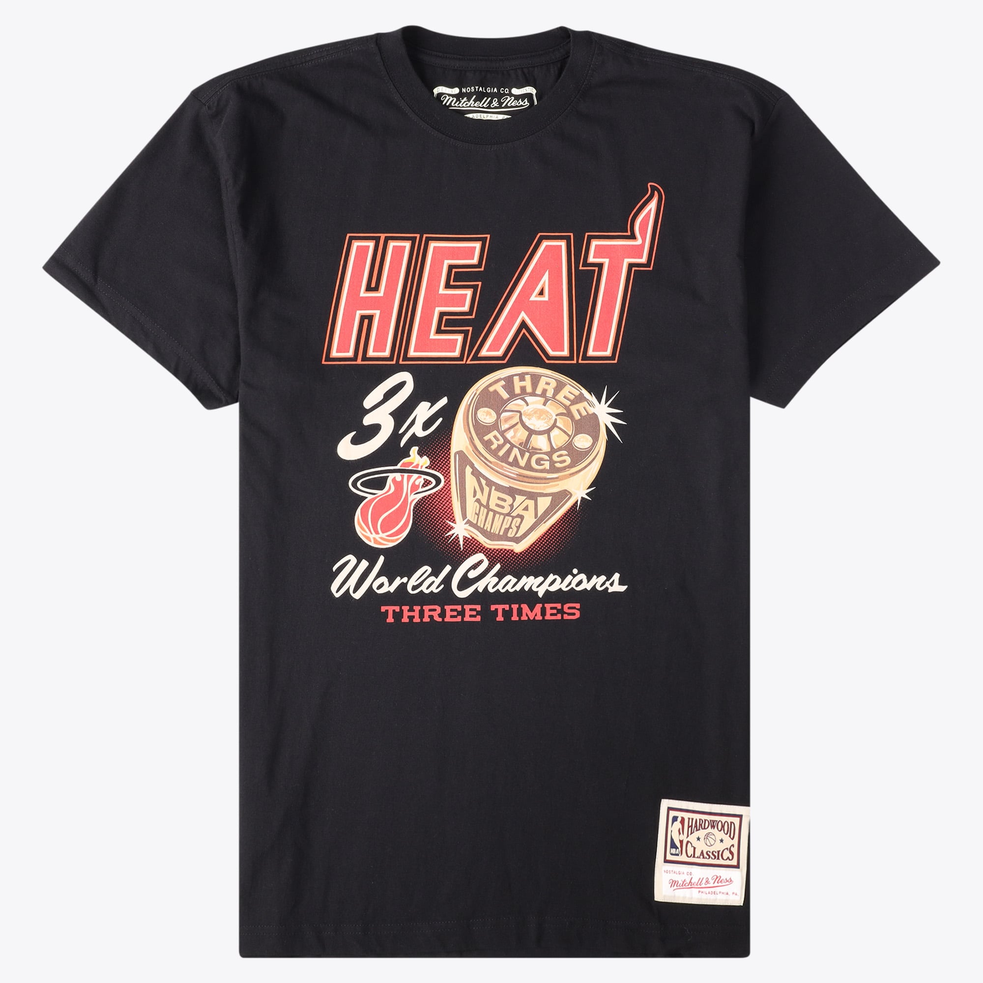 Camiseta estampada Mitchell & Ness Champions de los Miami Heat - Negra - Para hombre