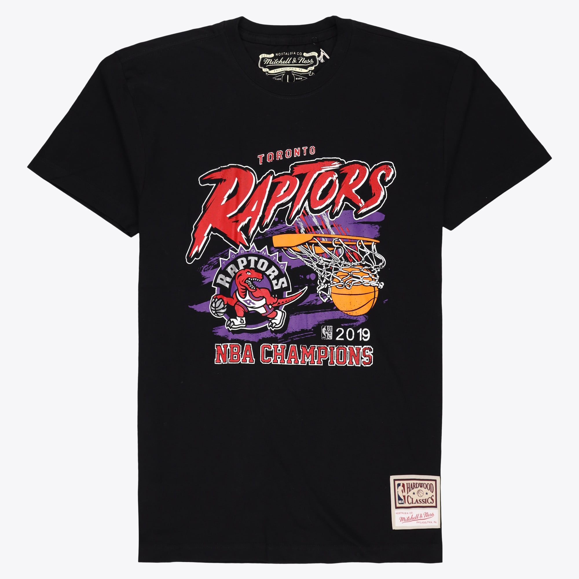 Camiseta estampada Mitchell & Ness Champions de los Toronto Raptors - Negra - Para hombre