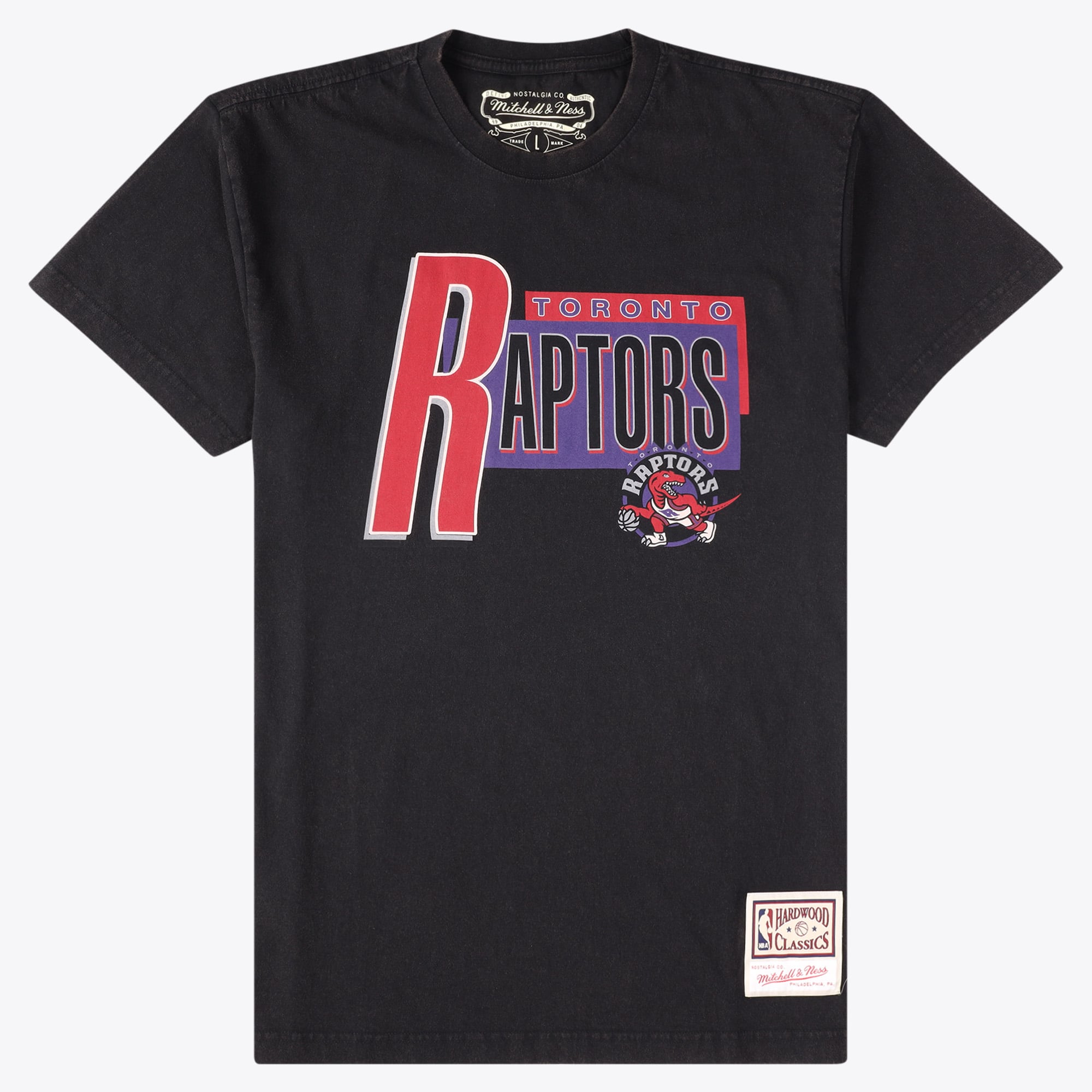 Toronto Raptors Mitchell & Ness Centre Circle T-Shirt – Schwarz – Herren