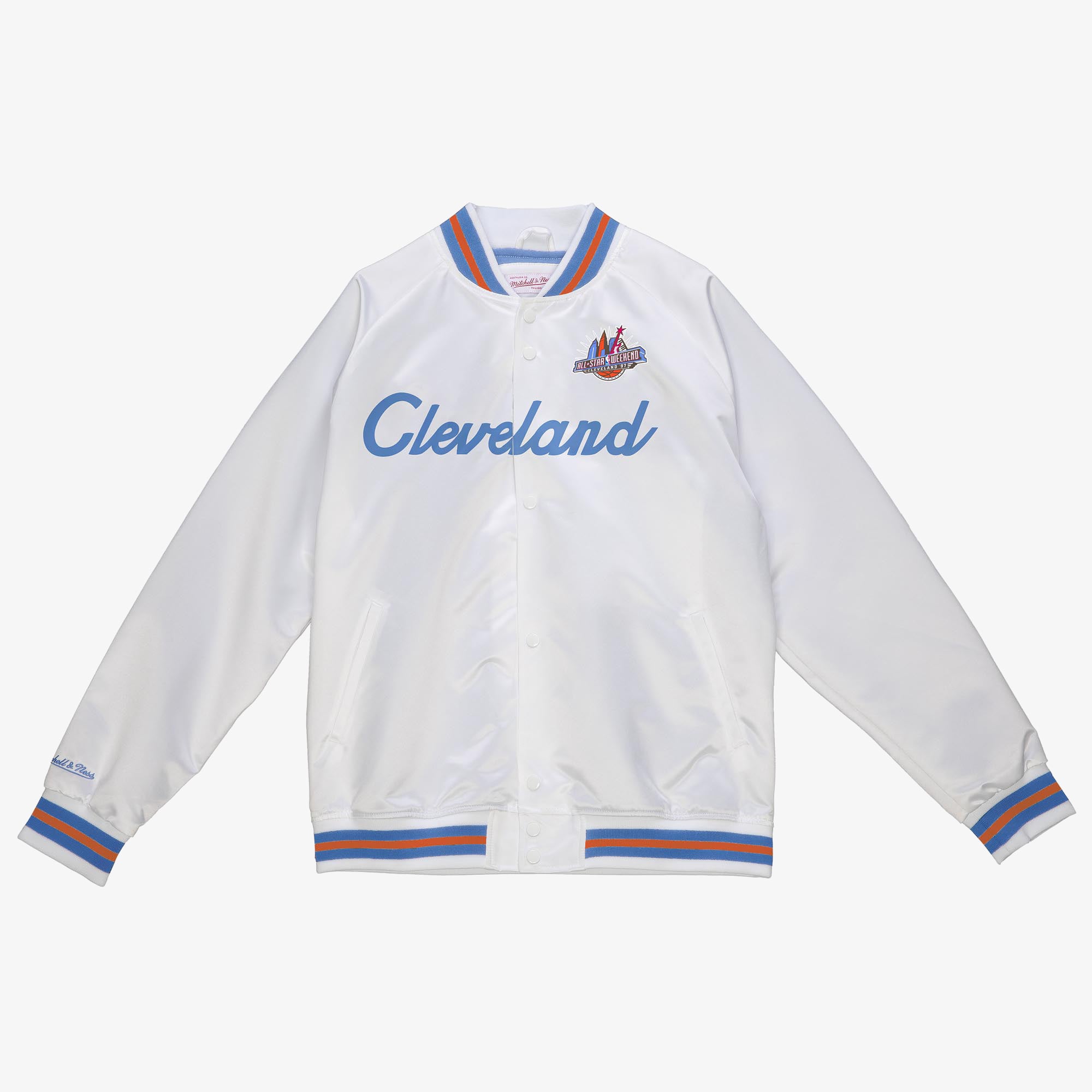 NBA Mitchell & Ness 1997 Lightweight Satin Jacket All-Star - White - Mens
