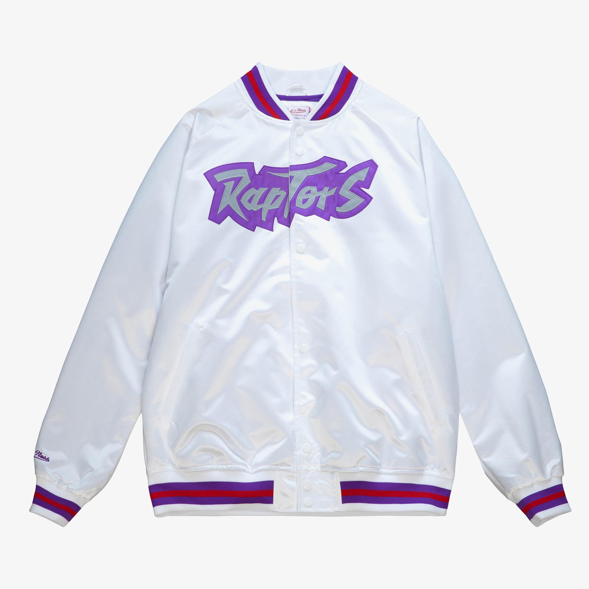 Toronto Raptors Mitchell & Ness Leichte Satinjacke – Weiß – Herren