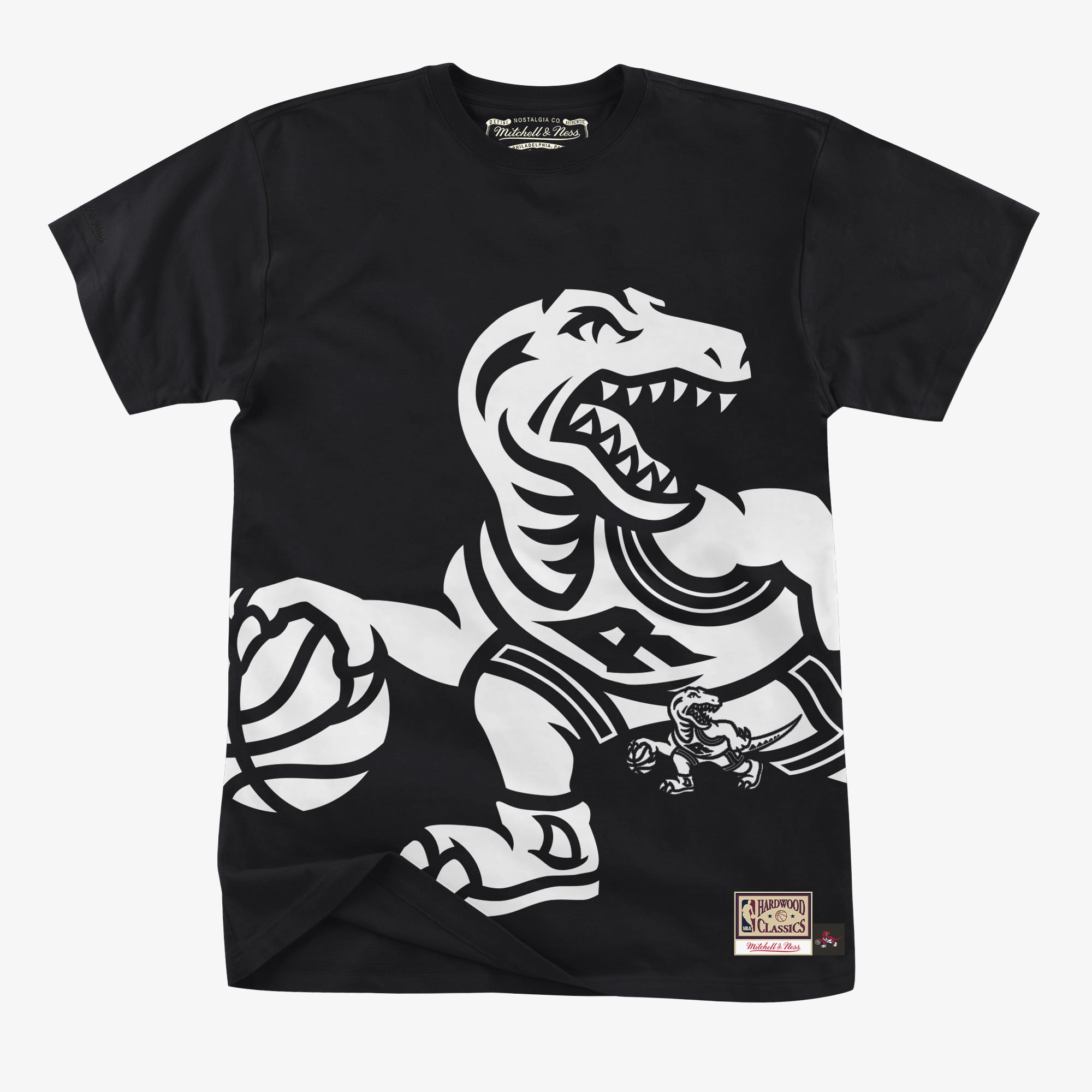 Camiseta Mitchell & Ness Big Face 3.0 de los Toronto Raptors - Negra - Para hombre