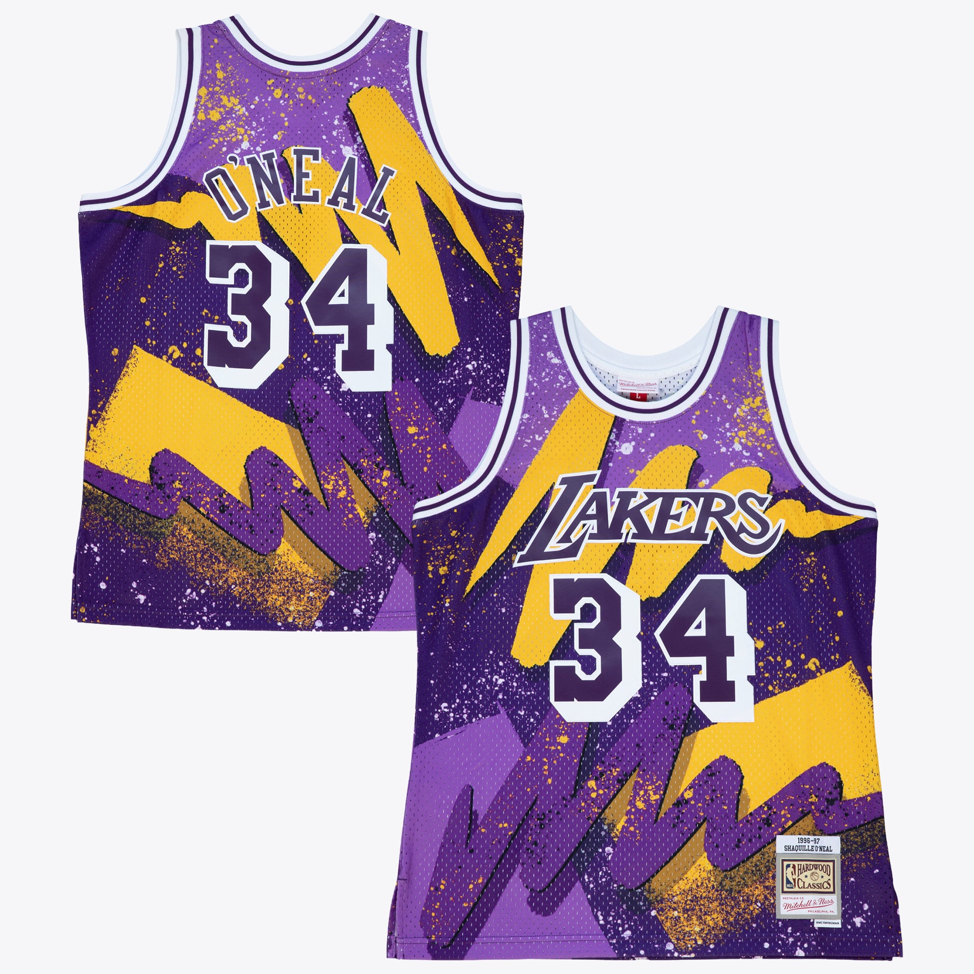 Los Angeles Lakers Mitchell & Ness Shaquille O'Neal 1996 Hyper Hoops Swingman Jersey - Dunkelviolett