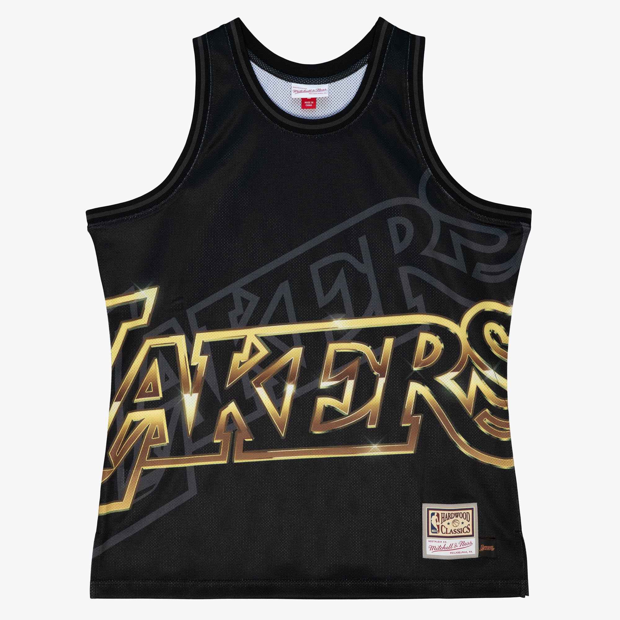 Los Angeles Lakers Mitchell & Ness Big Face 4.0 Fashion Tank Top – Schwarz – Herren