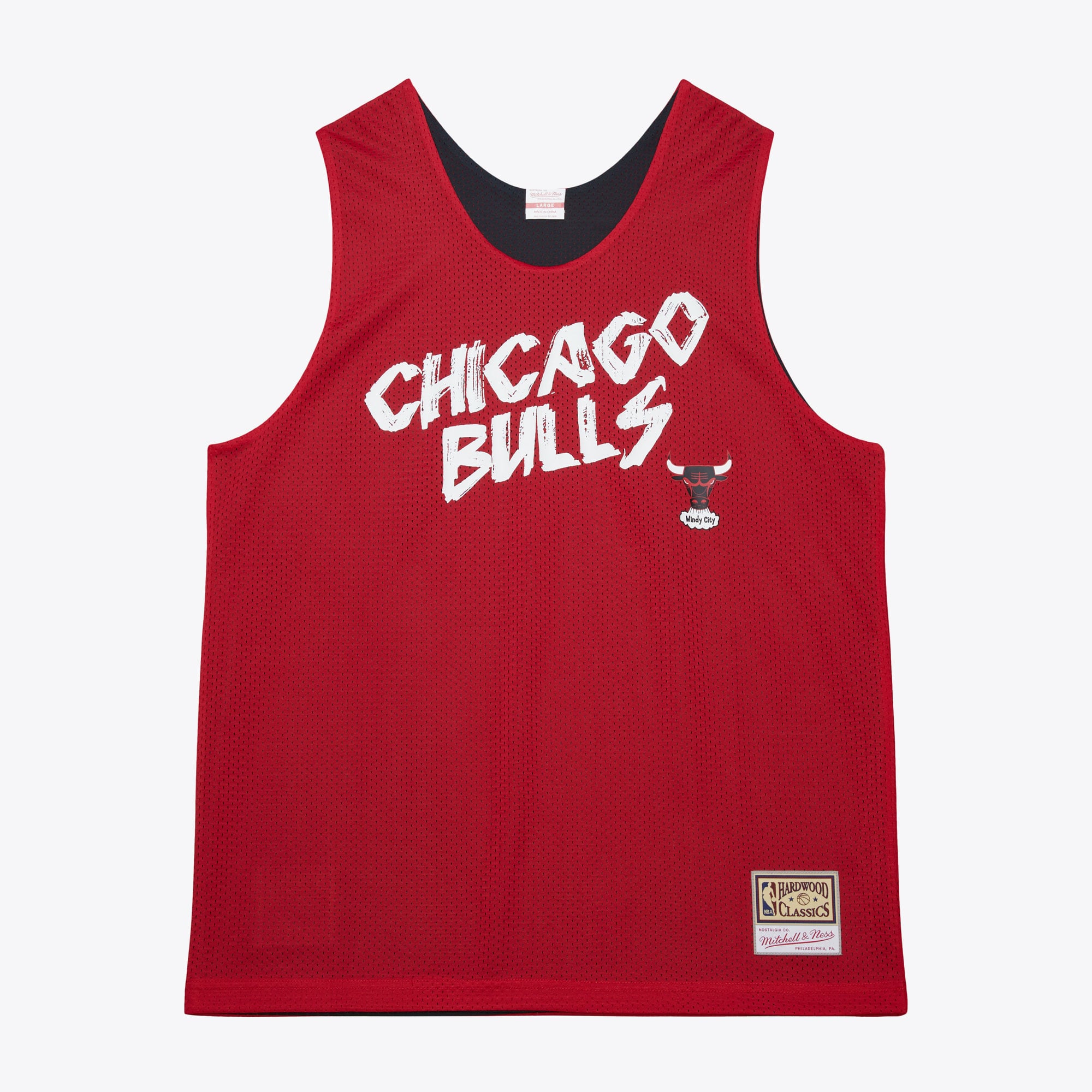 Chicago Bulls Mitchell & Ness Team Glory Reversible Mesh Top - Red/Black - Mens