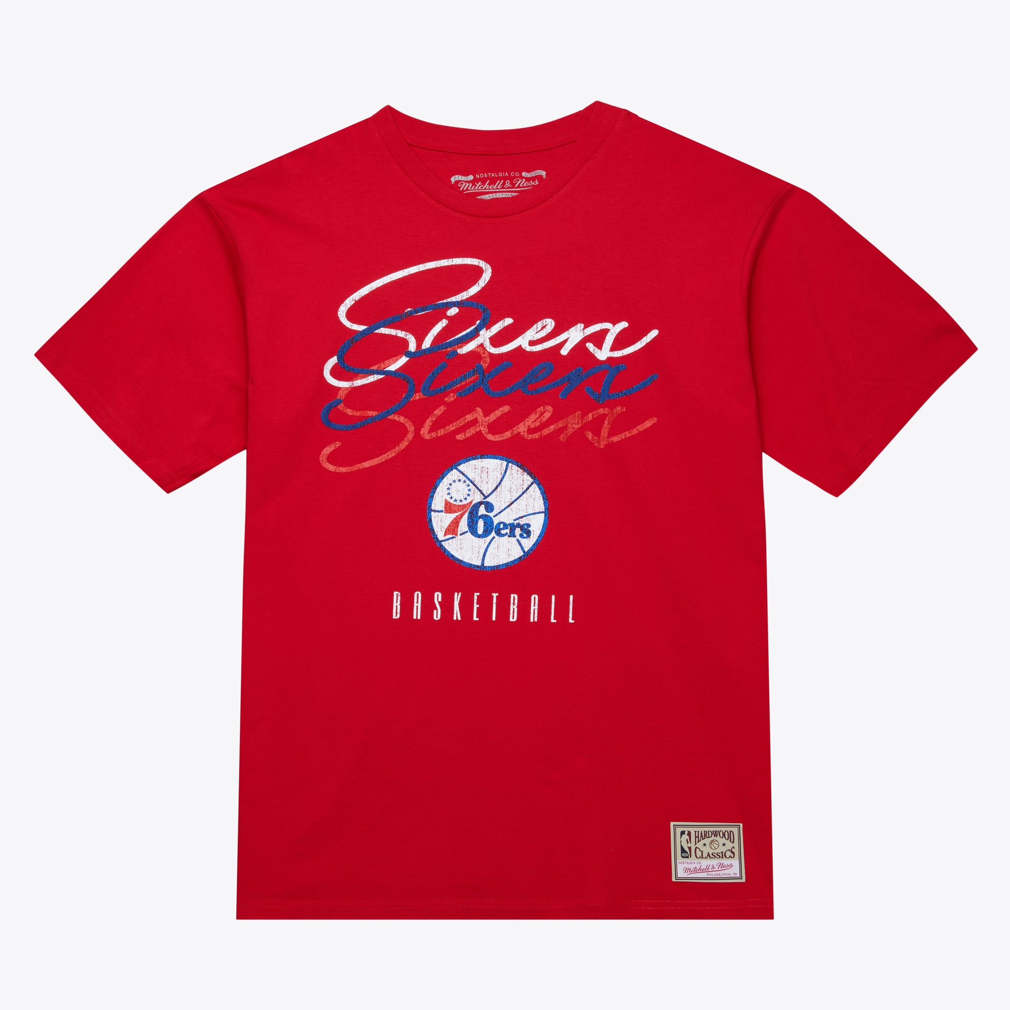 Philadelphia 76ers Mitchell & Ness Triple Stack T-Shirt – Rot – Herren