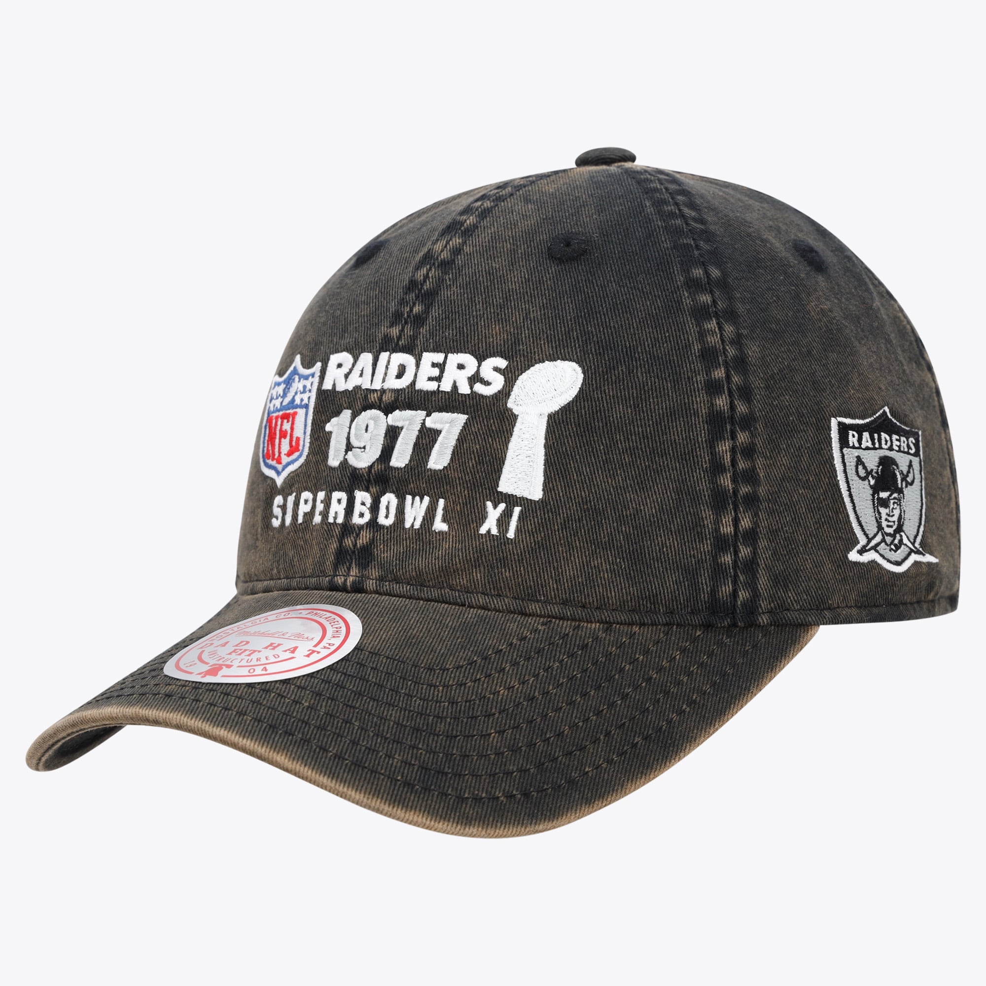 Oakland Raiders Mitchell & Ness Champ Dad Cap – Schwarz – Herren