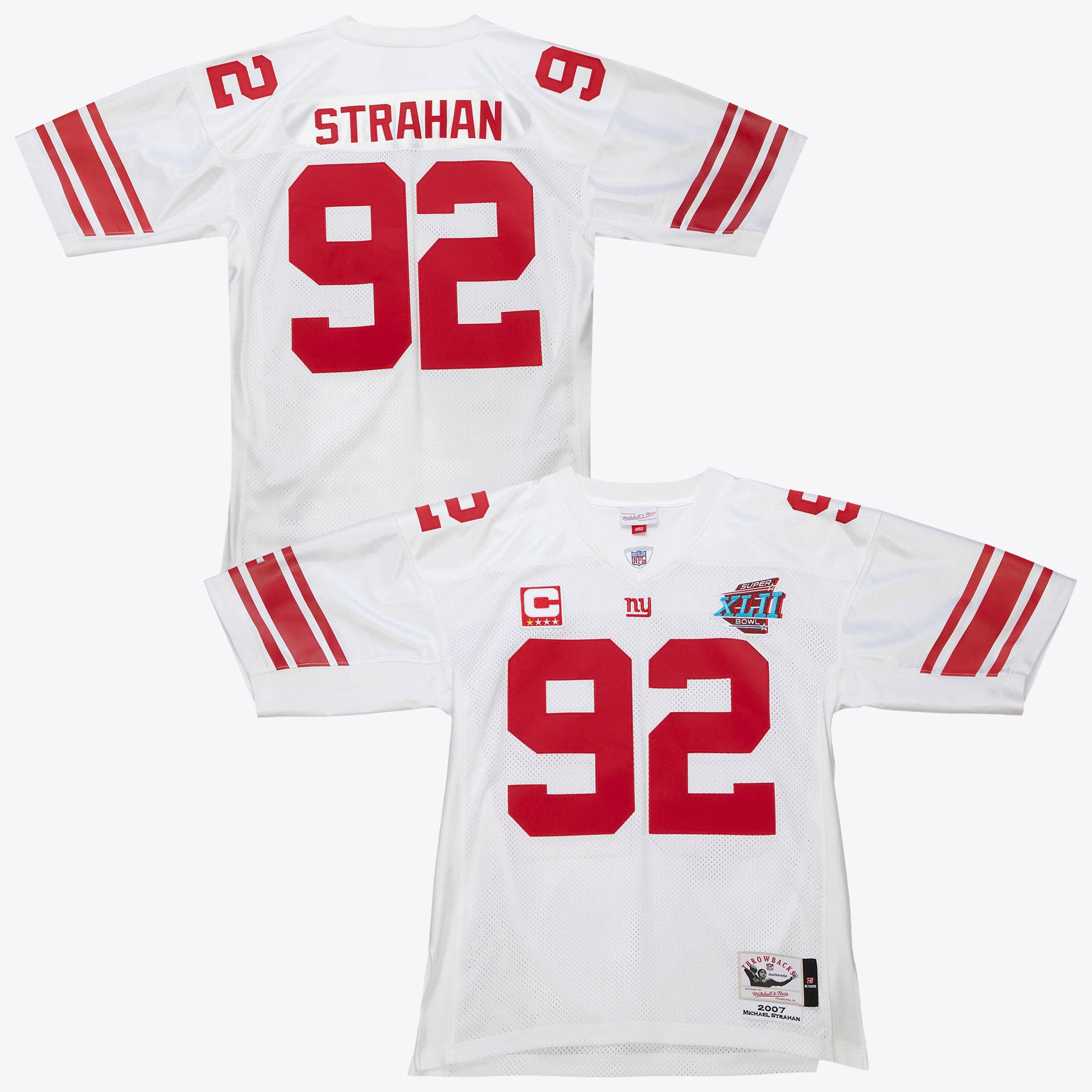 New York Giants Mitchell & Ness Michael Strahan 2007 Authentic Jersey - White