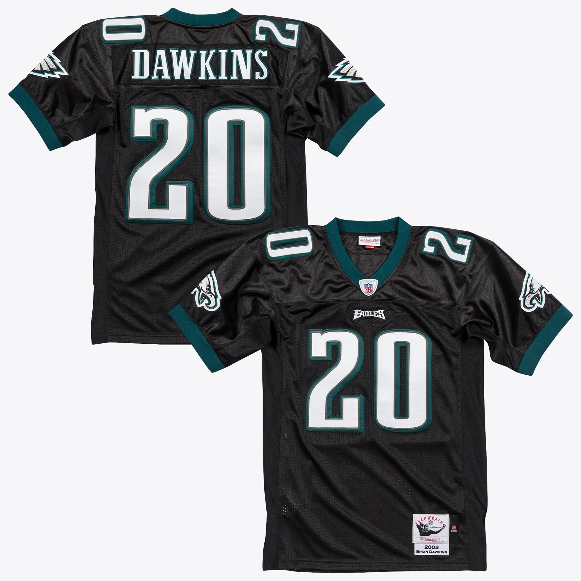 Philadelphia Eagles Mitchell & Ness Brian Dawkins 2003 Authentic Alternate Jersey - Schwarz