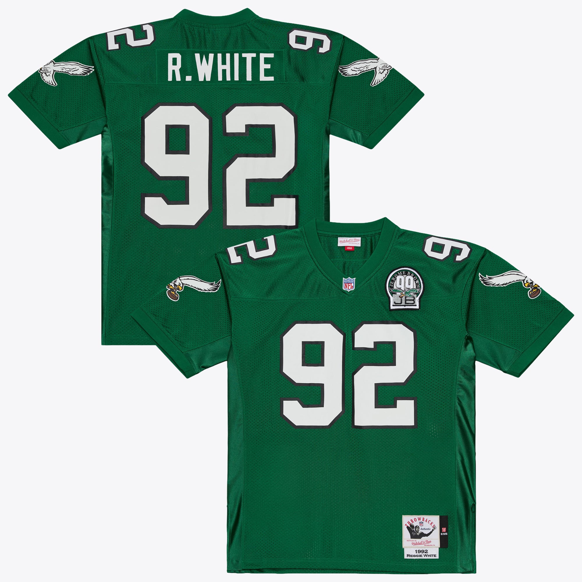 Philadelphia Eagles Mitchell & Ness 1992 Authentic Jersey Reggie - Weiß - Dunkelgrün