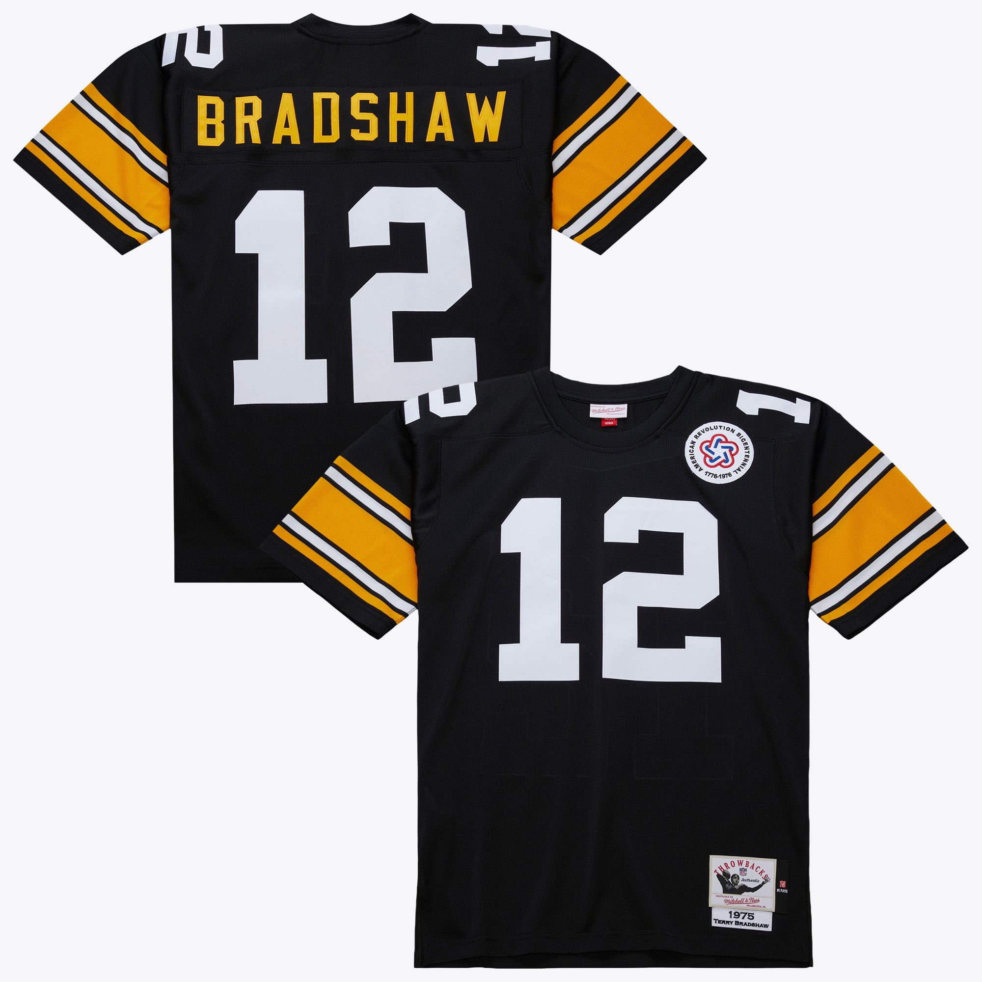 Pittsburgh Steelers Mitchell & Ness Terry Bradshaw 1975 Authentic Jersey - Schwarz