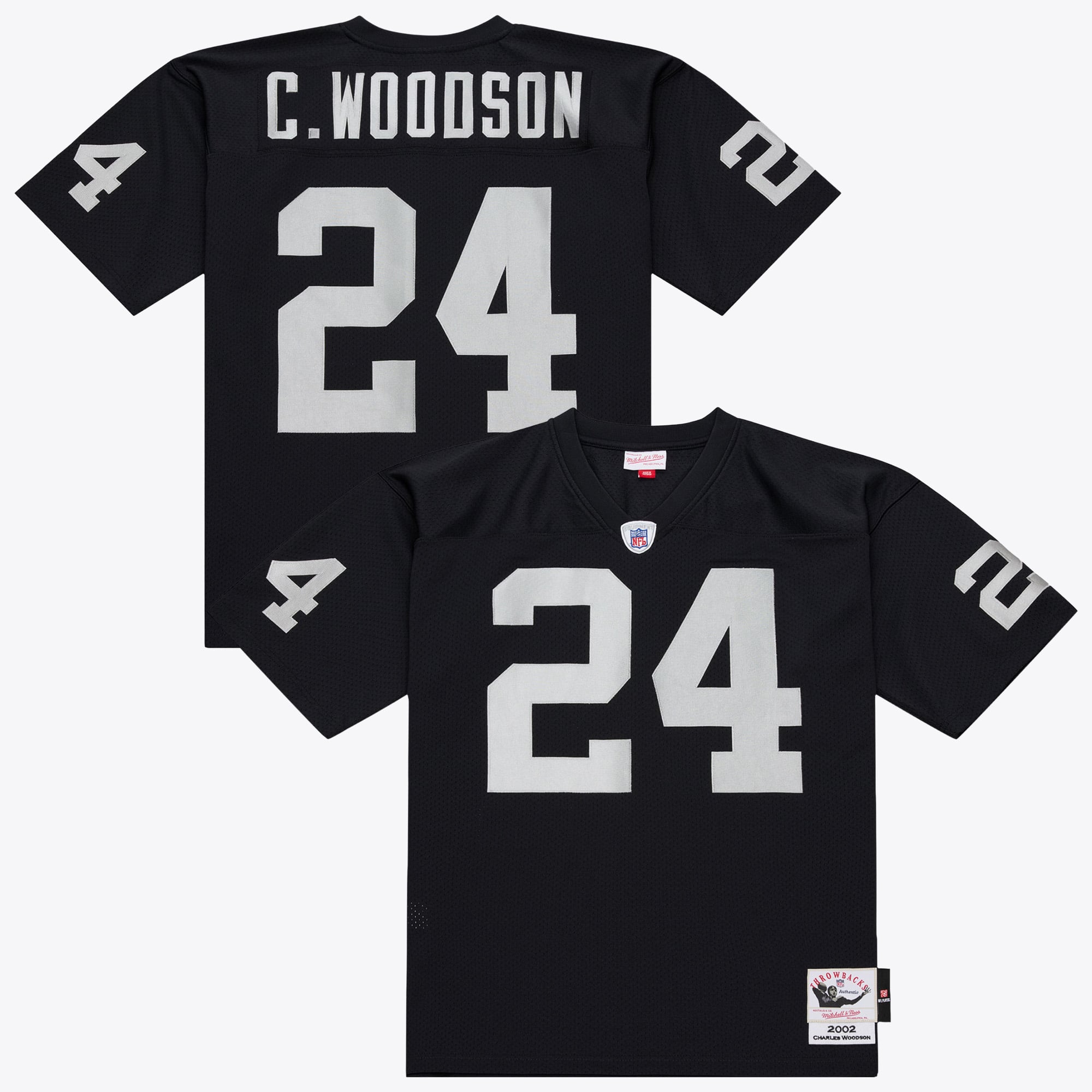 Oakland Raiders Mitchell & Ness Charles Woodson 2002 Authentic Jersey - Schwarz