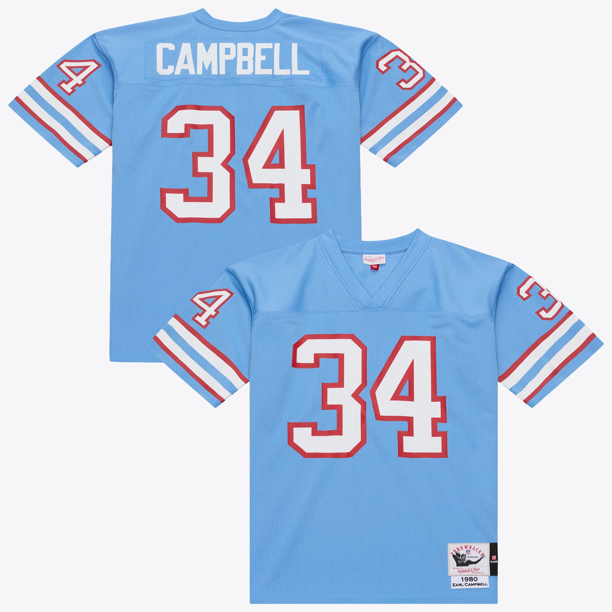 Tennessee Titans Mitchell & Ness Earl Campbell 1980 Authentic Jersey - Hellblau
