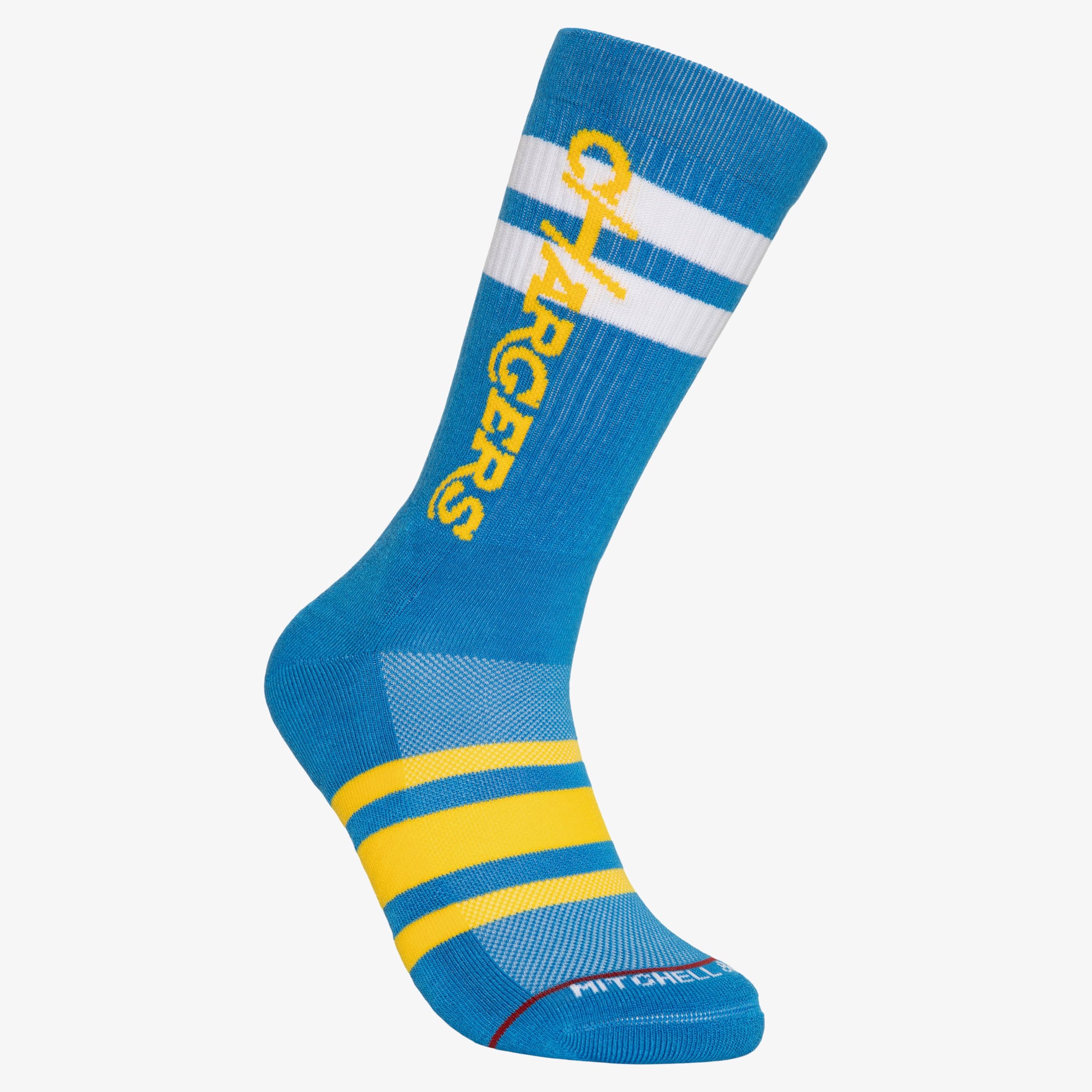 Calze laterali da uomo Mitchell & Ness dei Los Angeles Chargers - Azzurro cielo