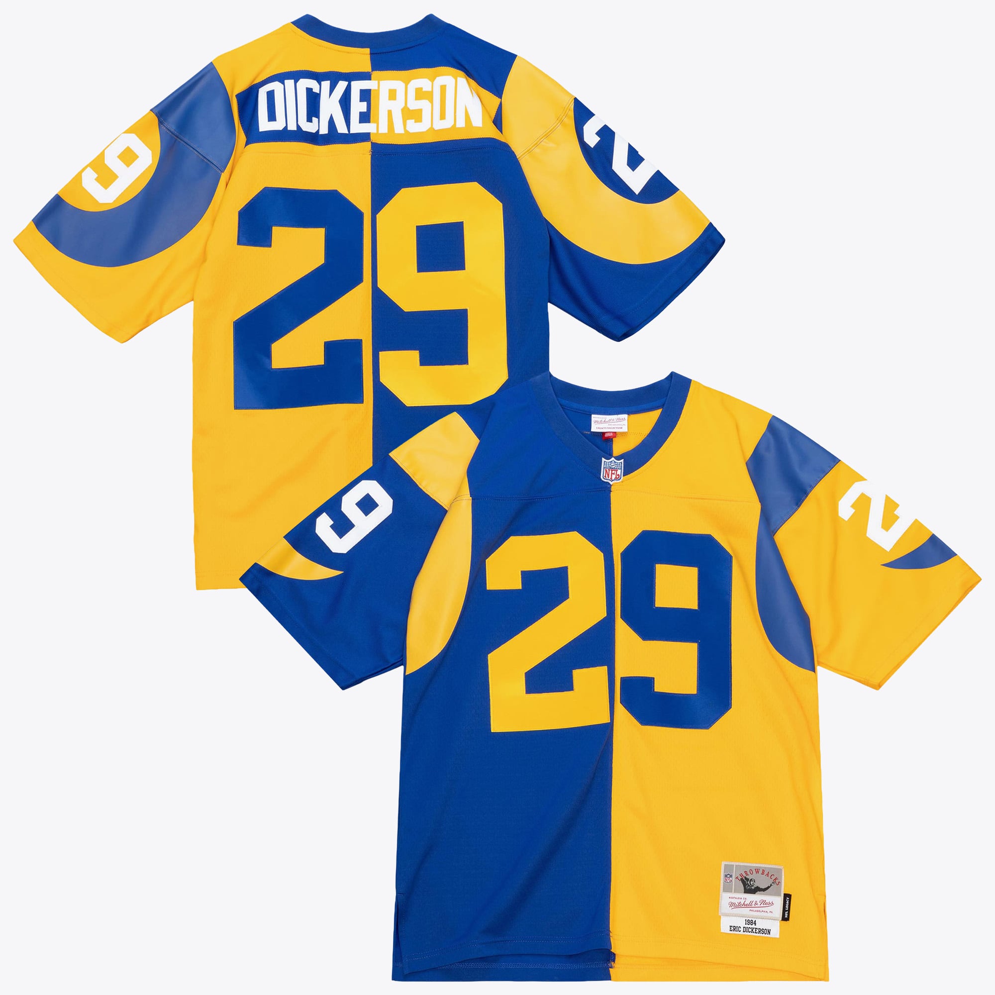 Los Angeles Rams Mitchell & Ness Eric Dickerson 1984 Maglia Autentica Split Legacy