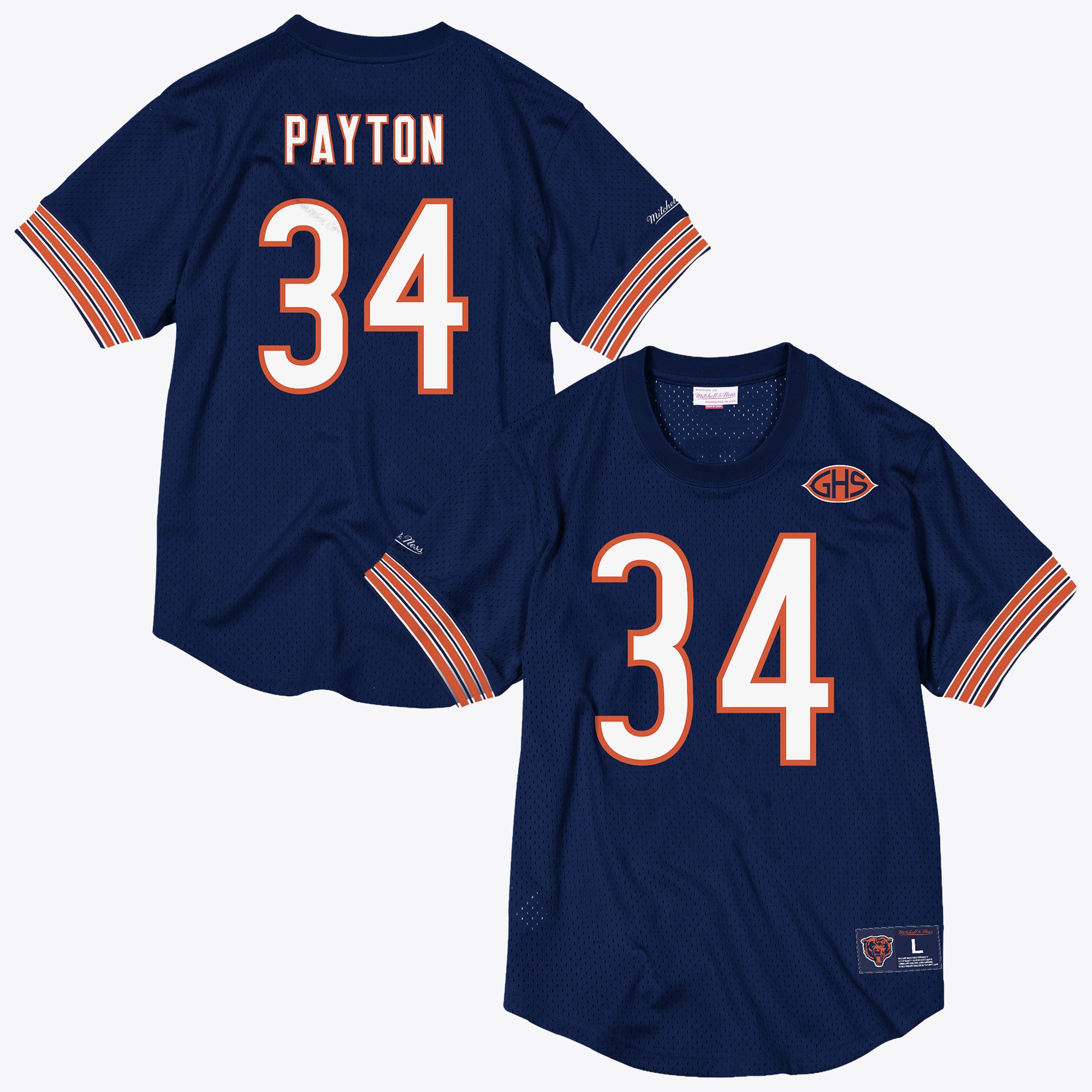 Chicago Bears Mitchell & Ness Walter Payton Felpa Mesh Nome e Numero – Blu Navy – Uomo