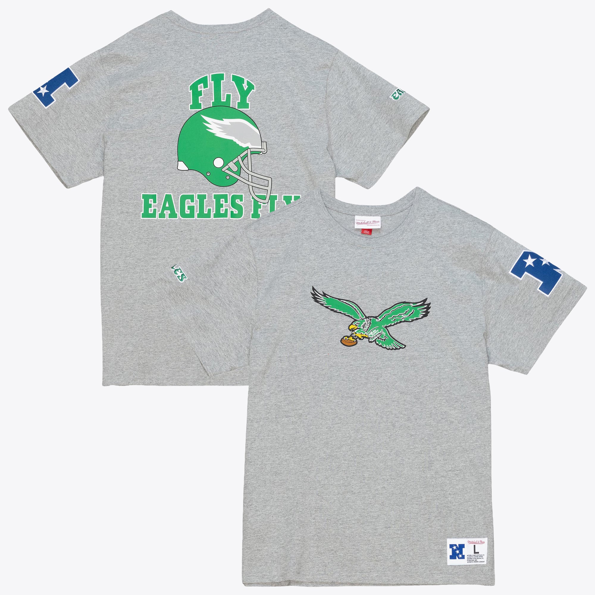 Philadelphia Eagles Mitchell & Ness Team Origins Top - Grey Heather - Mens