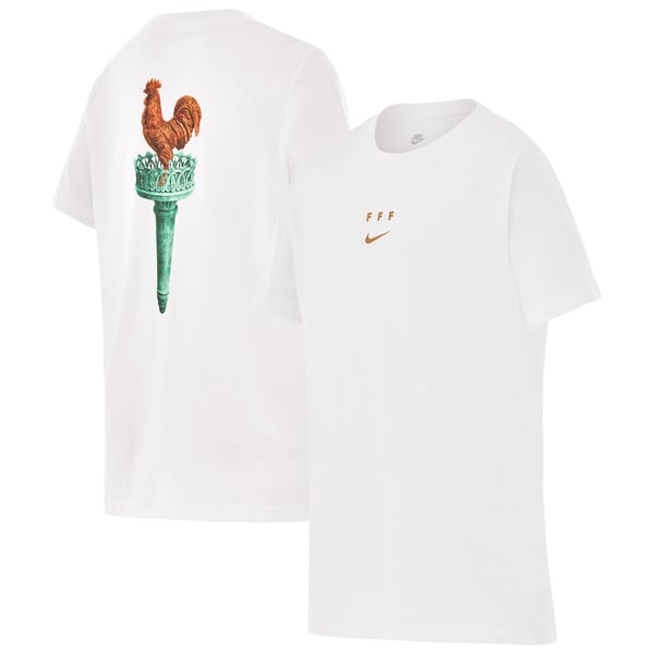 T-shirt Nike Torch de l'équipe de France - Blanc - Enfant