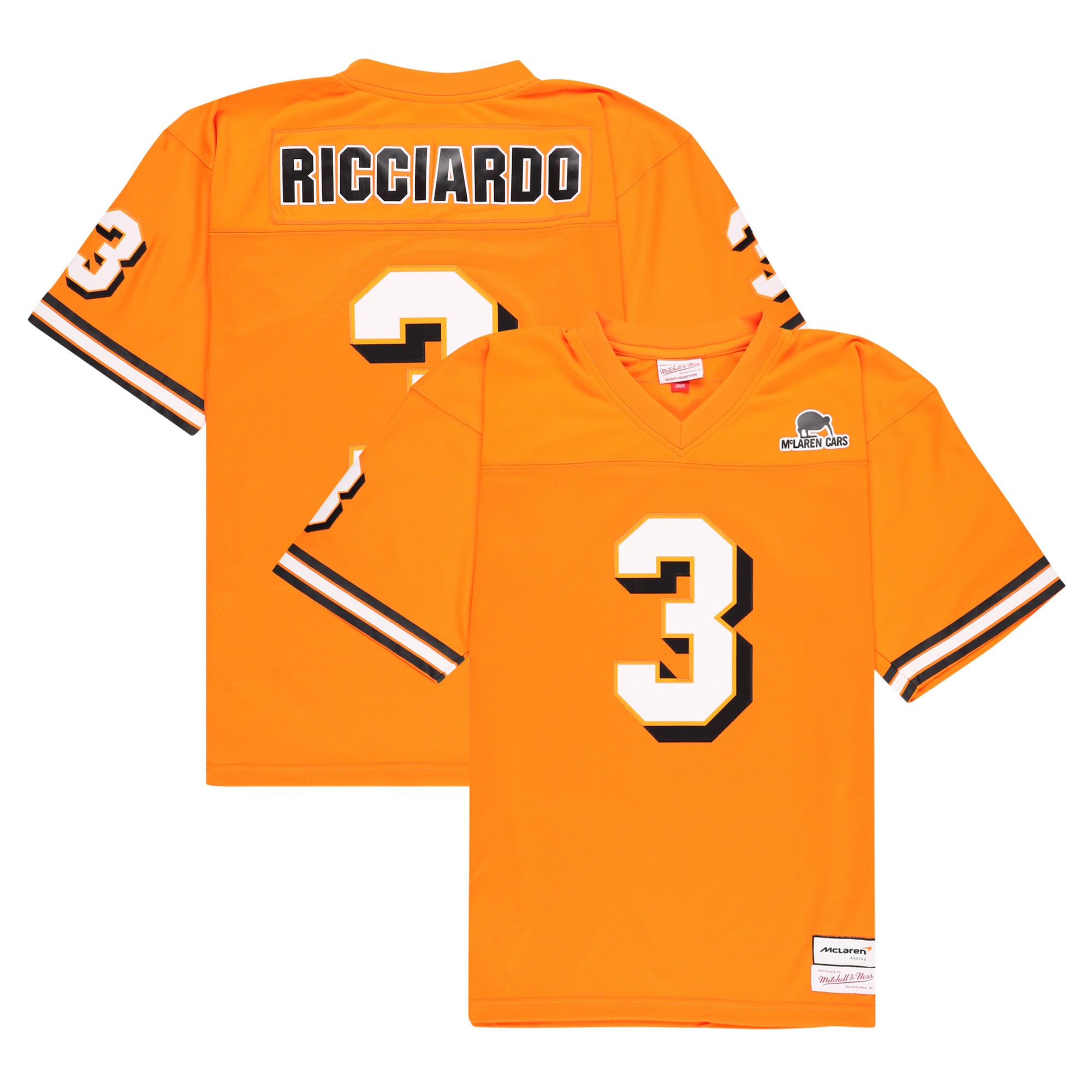 Mitchell & Ness X McLaren Ricciardo Football Jersey - Orange: retailer-supplied image